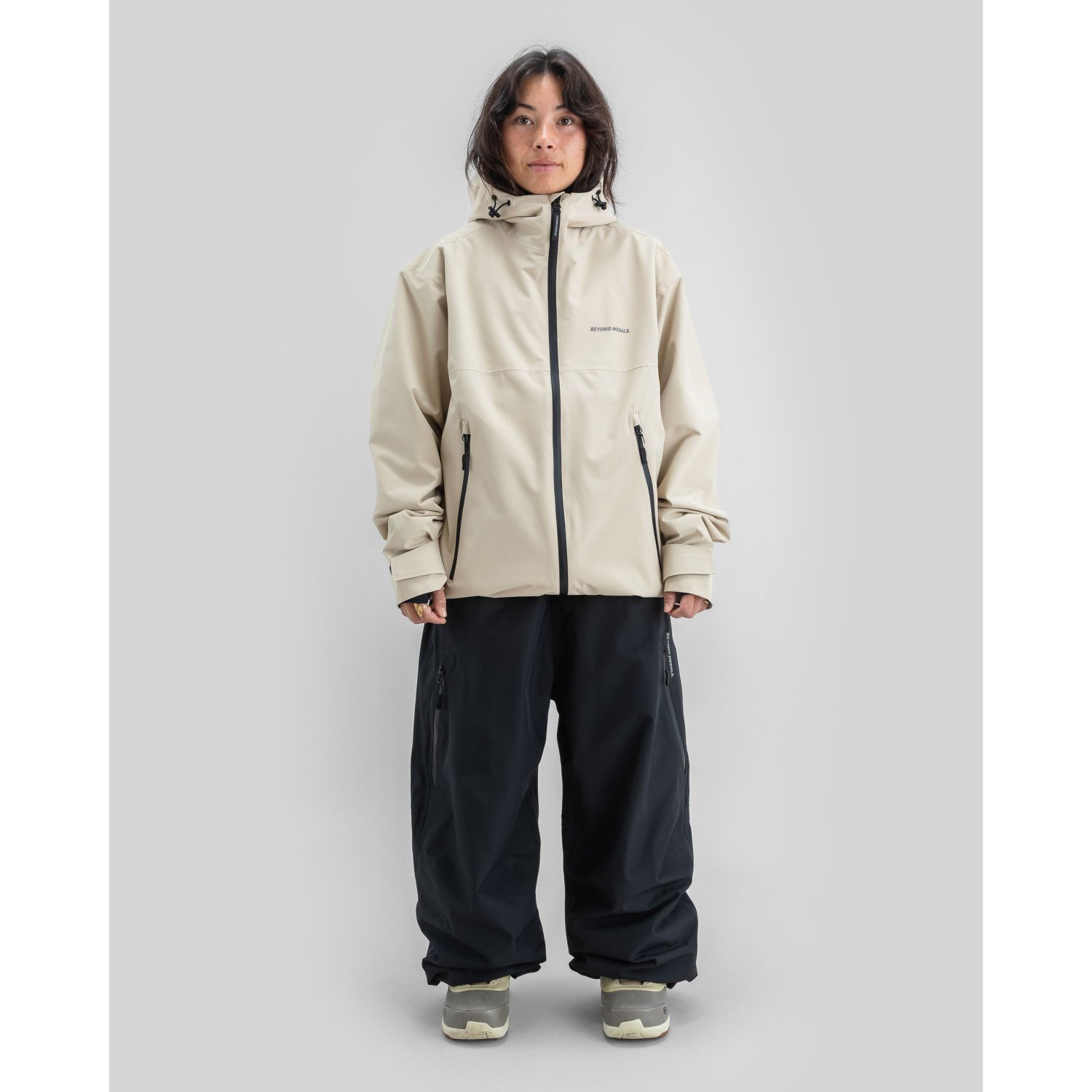 Park Jacket 2L Jacke, Herrenjacke, Regenjacke, Beige, Reißverschluss