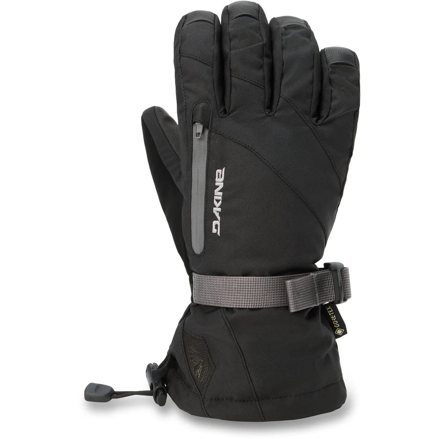 W Sequoia 2.0 Leather DLX G-Te Skihandschuh, schwarz, GORE-TEX, verstellbarer Riemen, Stulpe mit Kordelzug