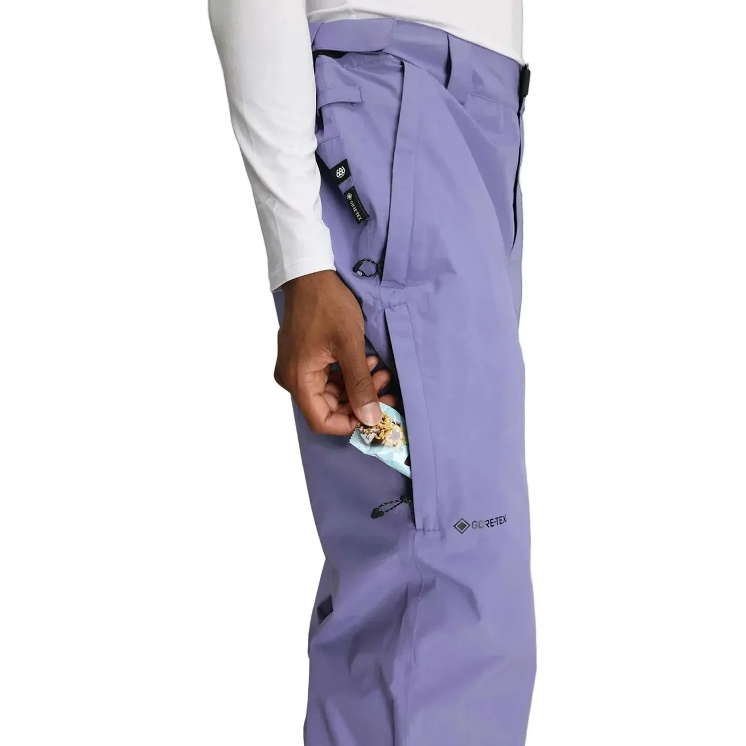 Skihose, Violett, GORE-TEX, Seitentaschen, Wasserdicht