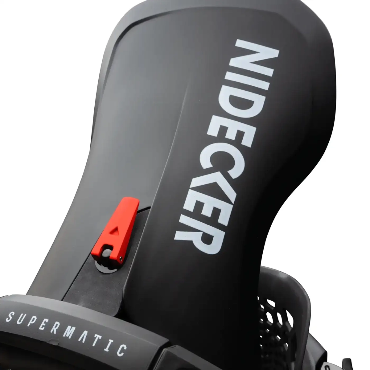 Lt Supermatic® snowboard, fixation, noir, rouge, réglable, siège enfant, siège auto pour enfant, assise, bouton rouge, guide-sangle