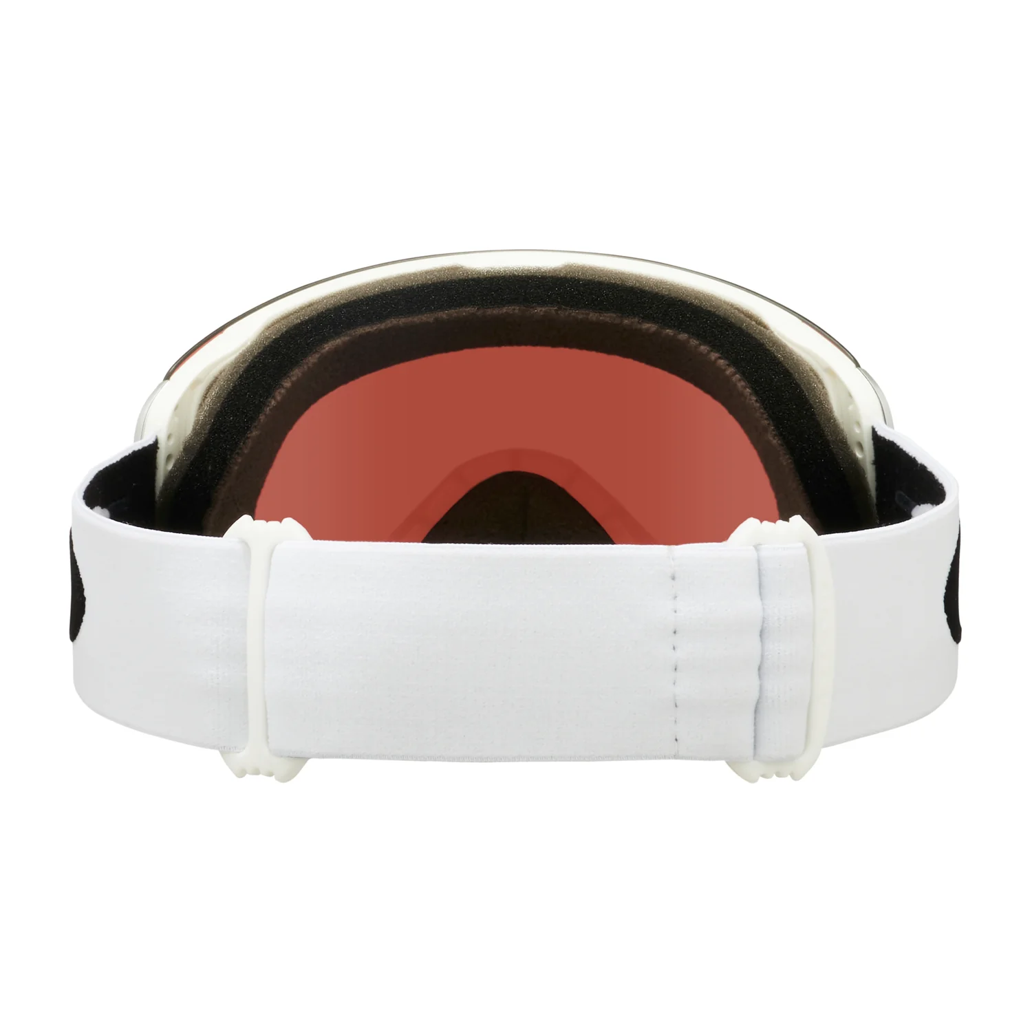 Flight Deck M - Matte Wht Lunettes de ski, verres orange, sangle blanche, rembourrage en mousse