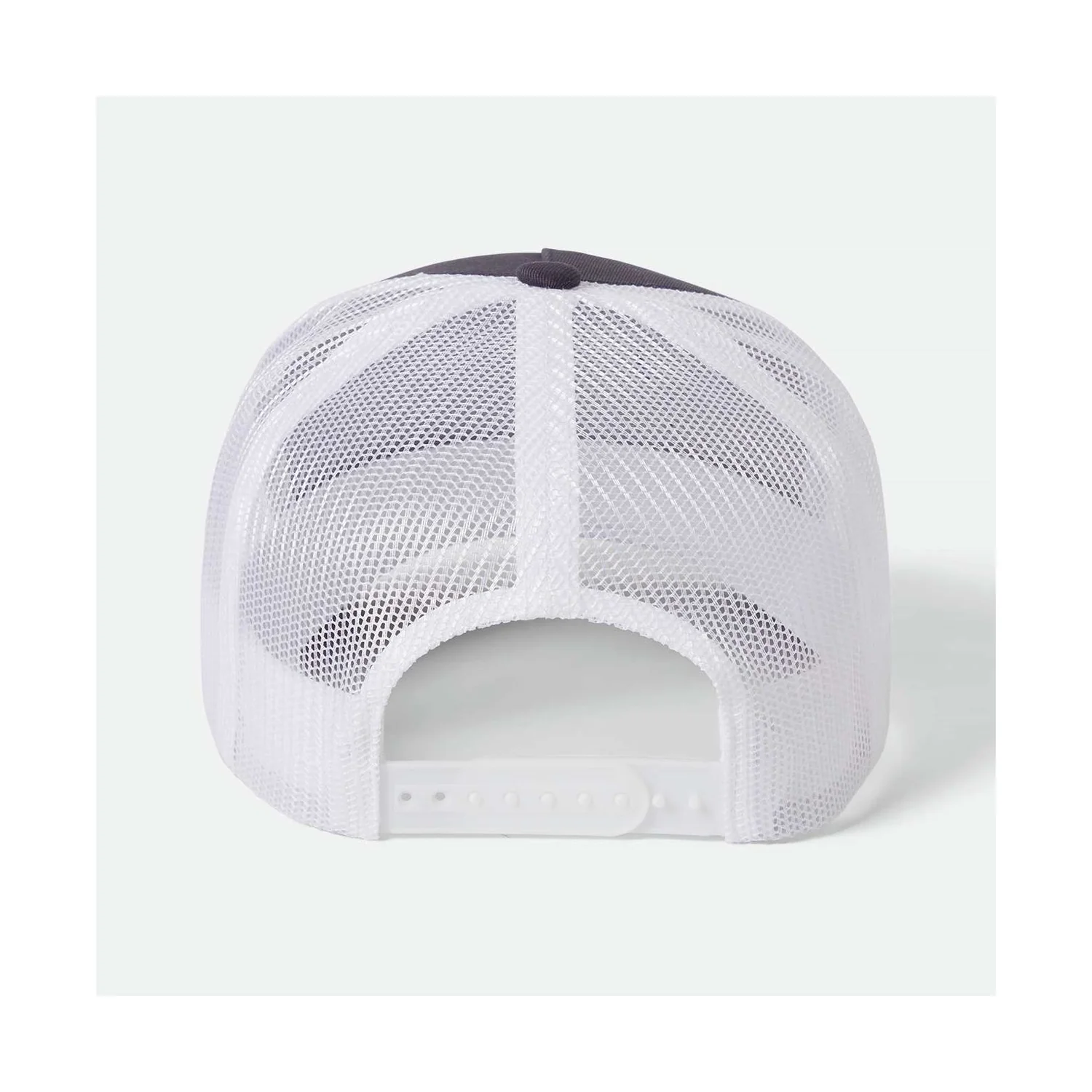 Trucker-Cap, Meshgewebe, Weiß, Schwarzer Schirm, Snapback-Verschluss