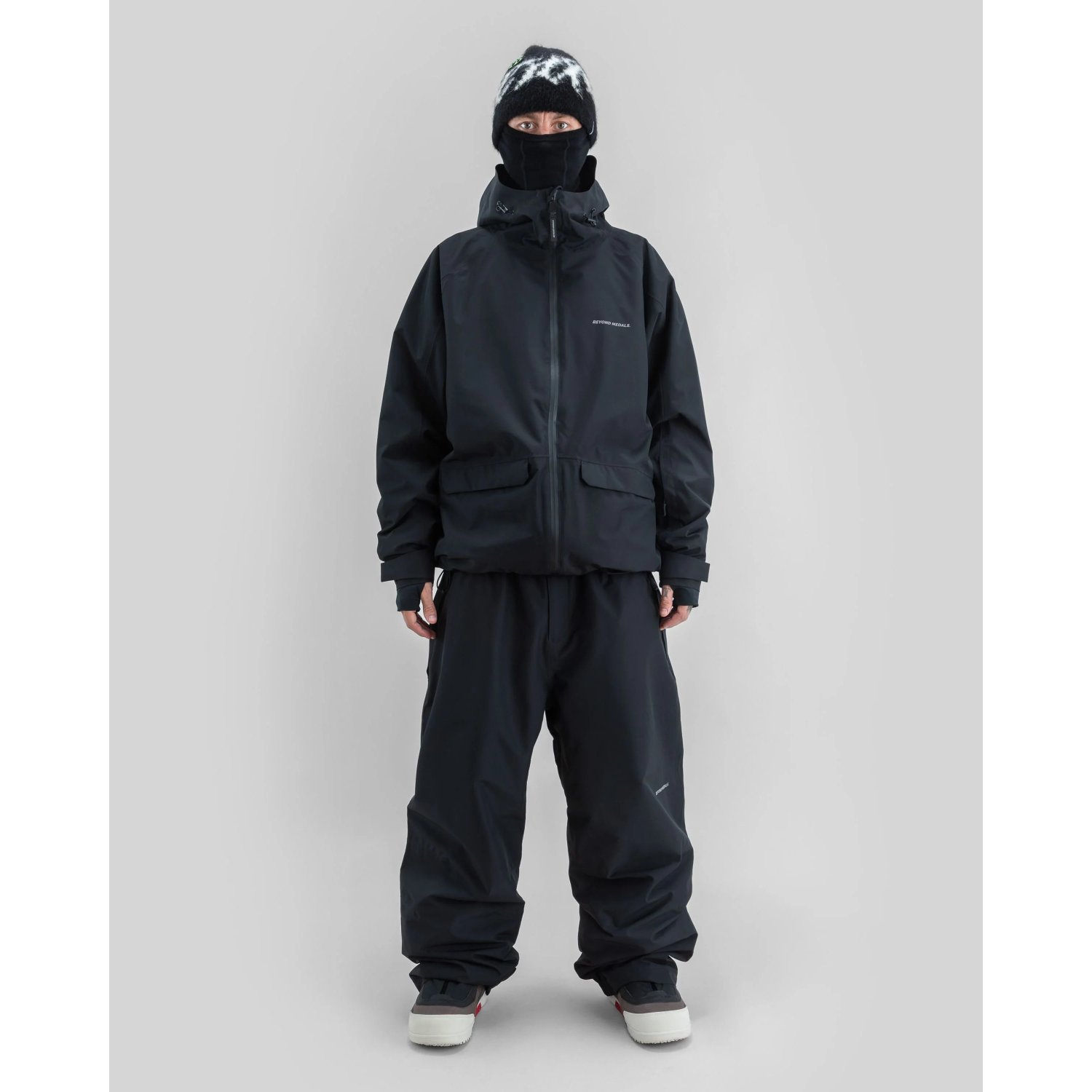 Nostalgia Jacket 2L veste de neige, coupe-vent, noir, pantalon, combinaison de snowboard