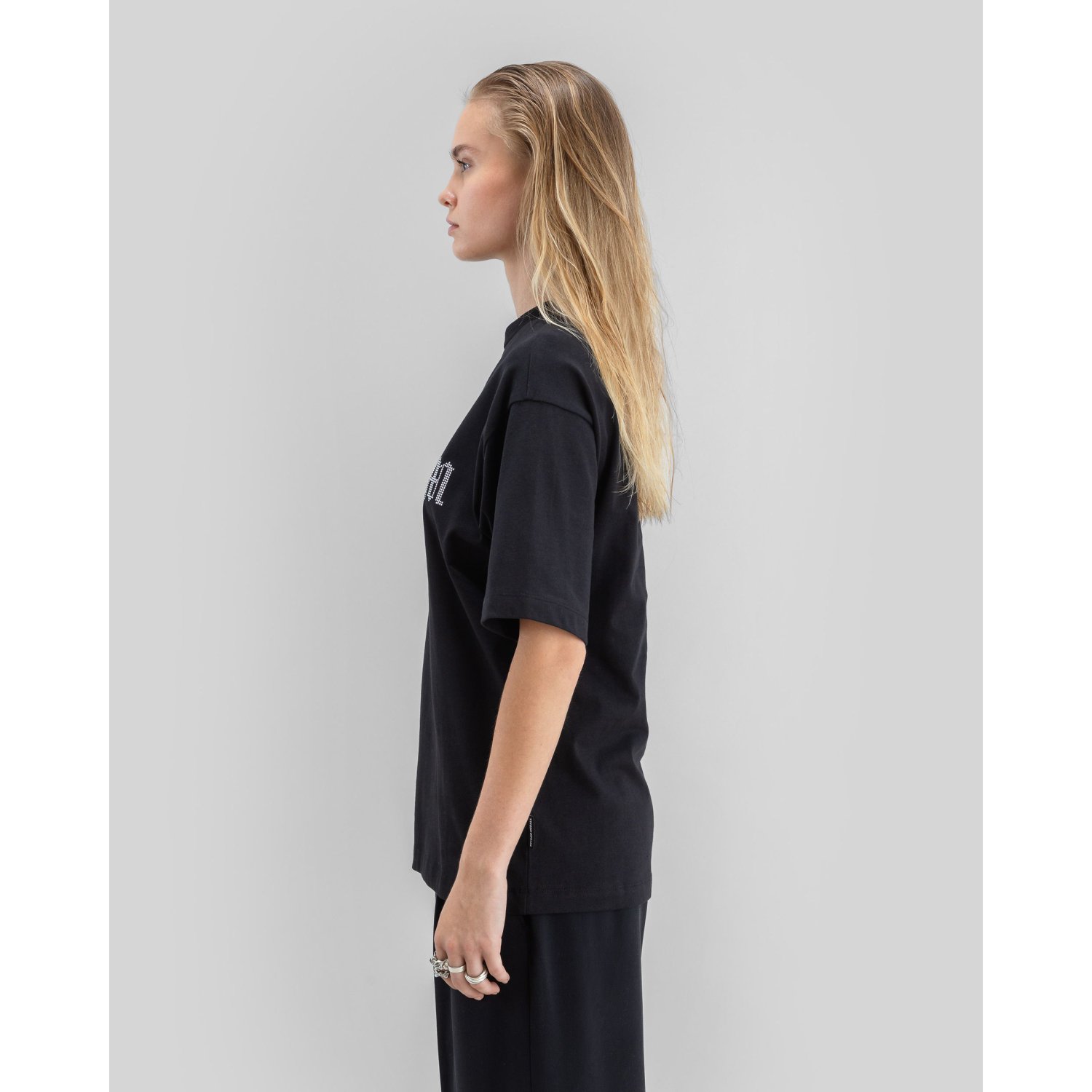 Stone Tee T-shirt, noir, manches courtes, unisexe