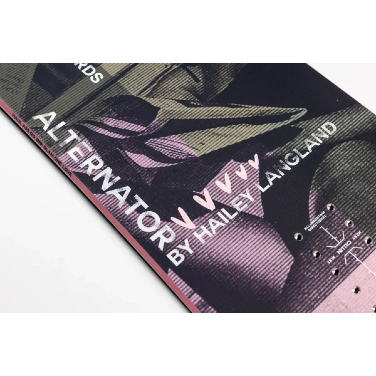 Alternator X Hailey W's planche, skateboard, grip, graphisme, rose, skateboard, graphisme, rose, motif, trous