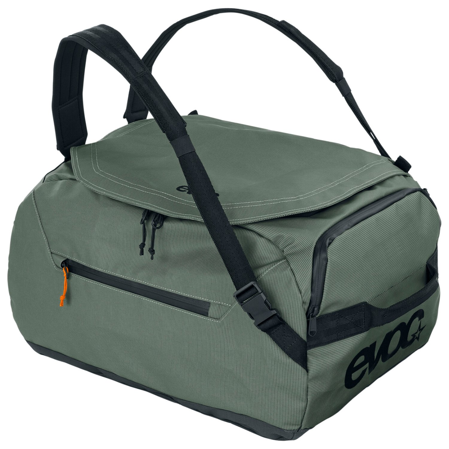 Duffel-Tasche, Fitness-Tasche, Olivgrün, Tragegriffe, Schultergurt