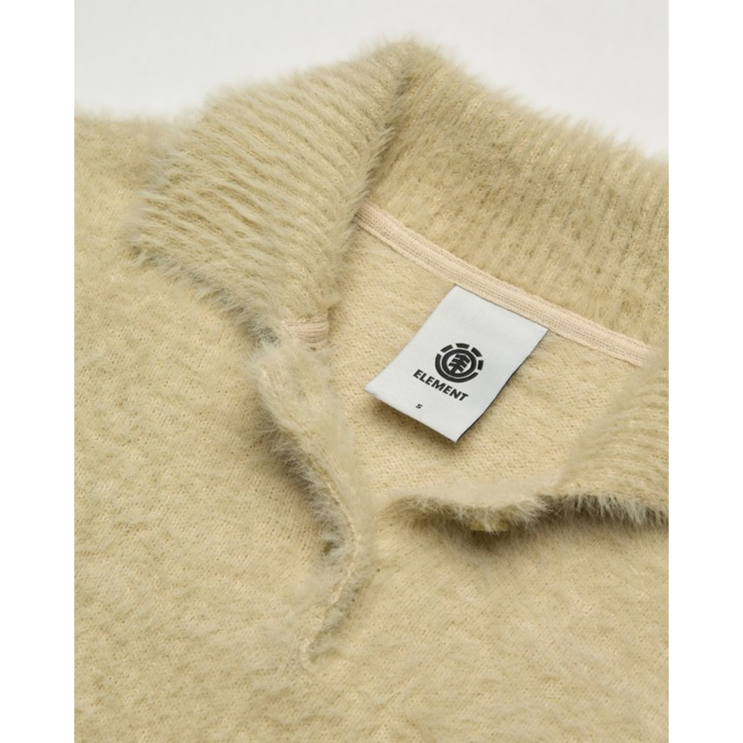 Hairy Polo W Kaschmir, Mantel, Beige, Fell-Optik, Kragen