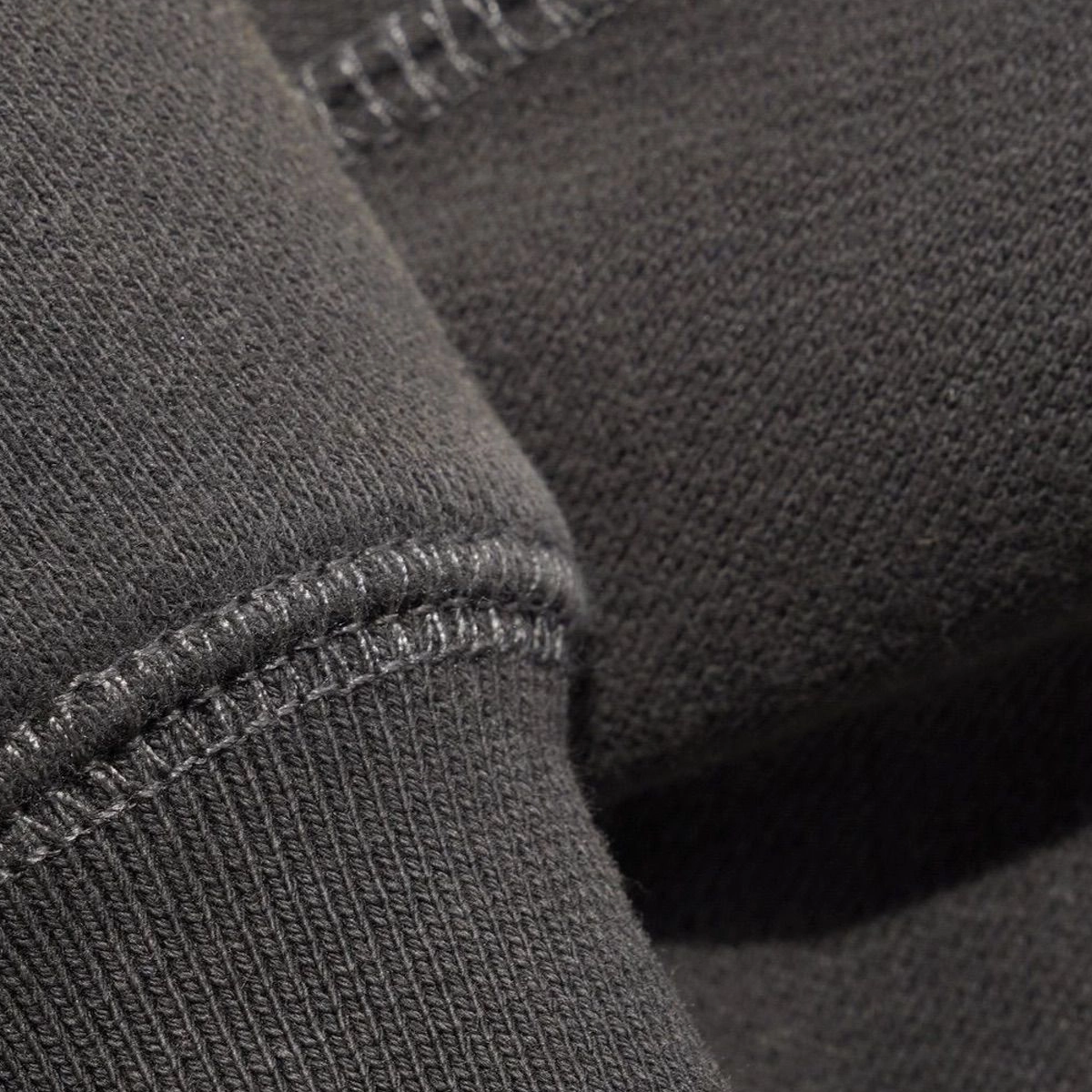 Stretch Zip-Thru Hood stoff, naehte, schwarz, stich, nähte