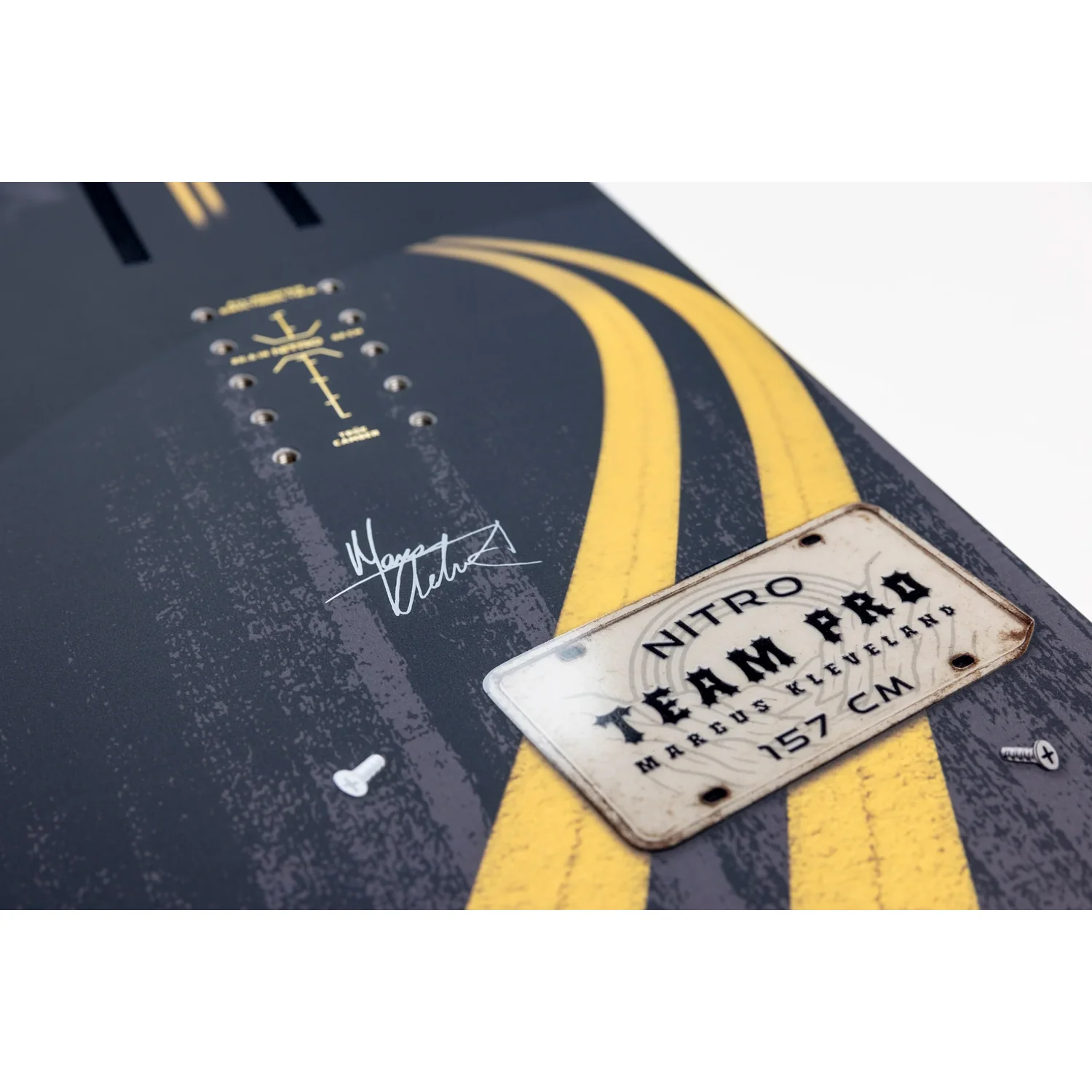Snowboard, 157 cm, noir et jaune, motif graphique