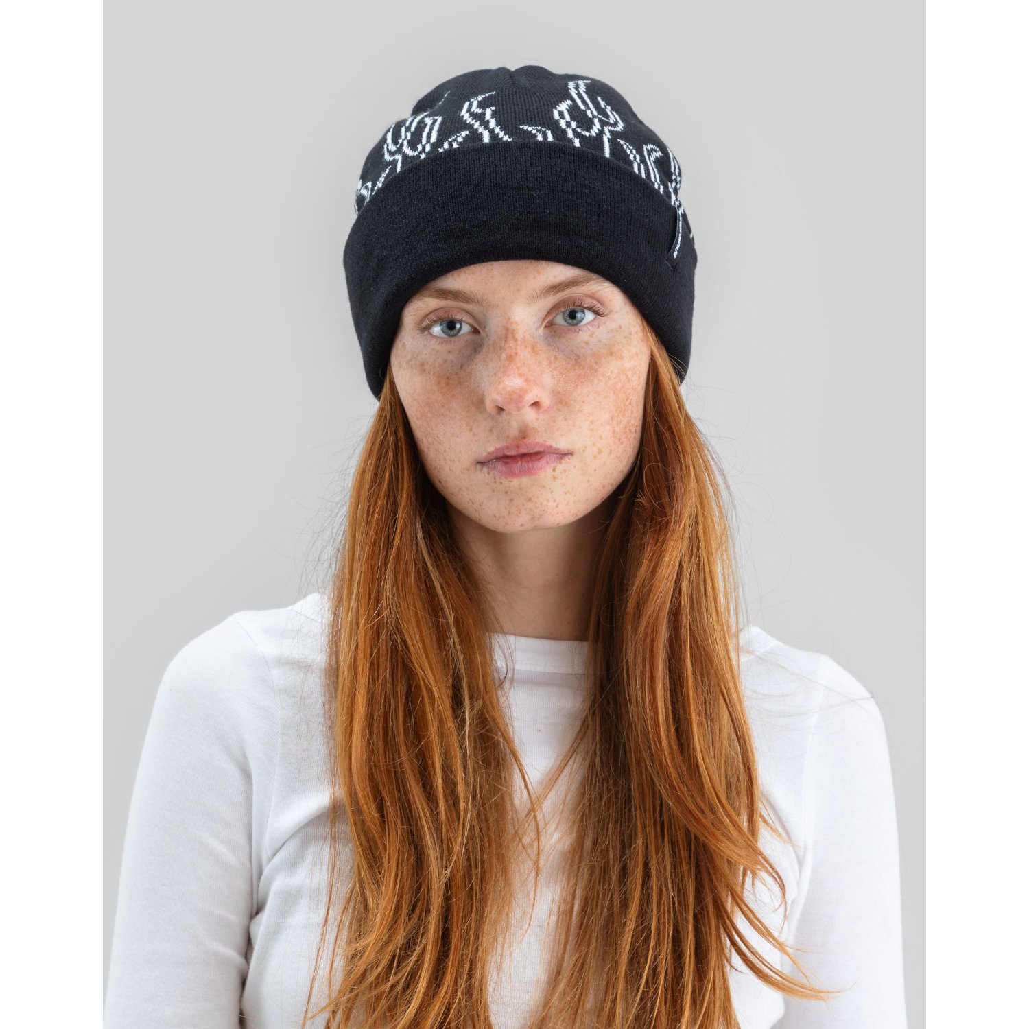 00S Flame Beanie Bonnet, bonnet en tricot, noir, « Sommerfrei ? », t-shirt à manches longues