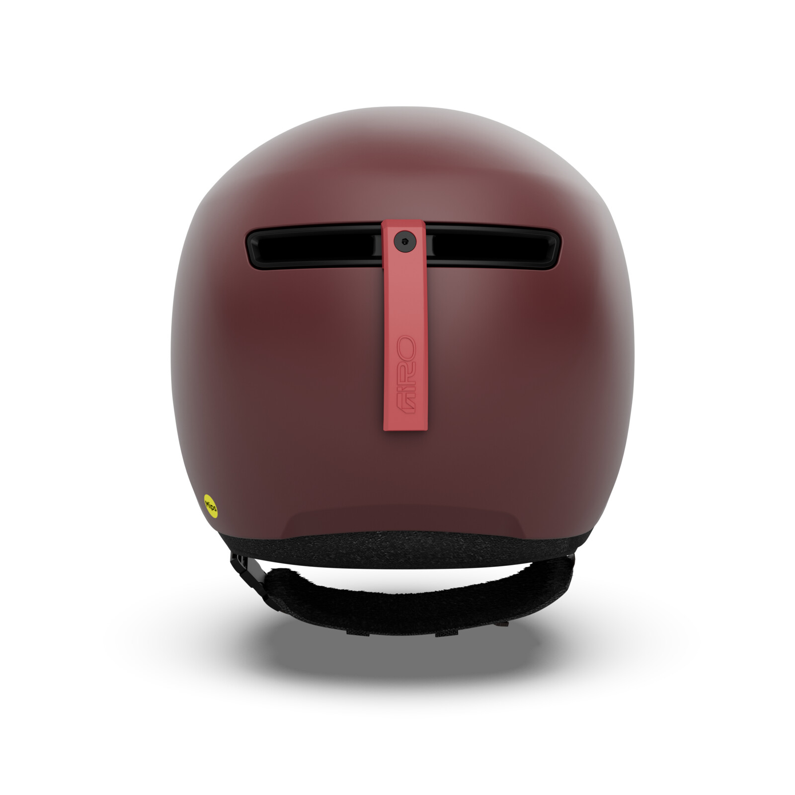 ski-helmet, open-face, rot, matte-finish, verstellbarer-riemen