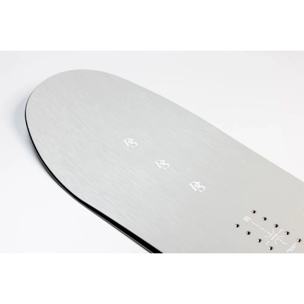 Peau, skateboard, planche, aluminium, détails gravés, snowboard, haut, Silver, grip, trous