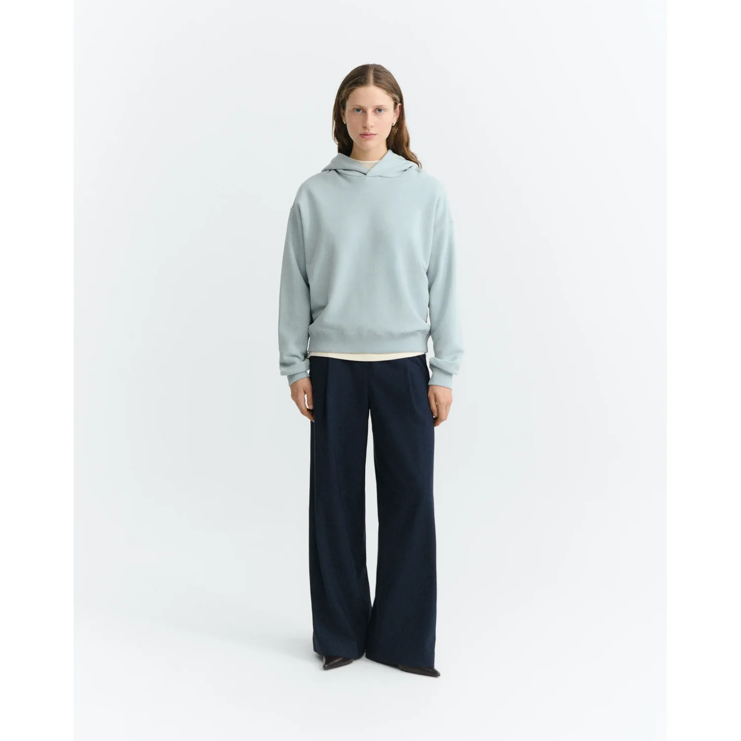 Valeria Sweatshirt Hoodie, Kapuze, Hellblau, Langarm, Sweatshirt
