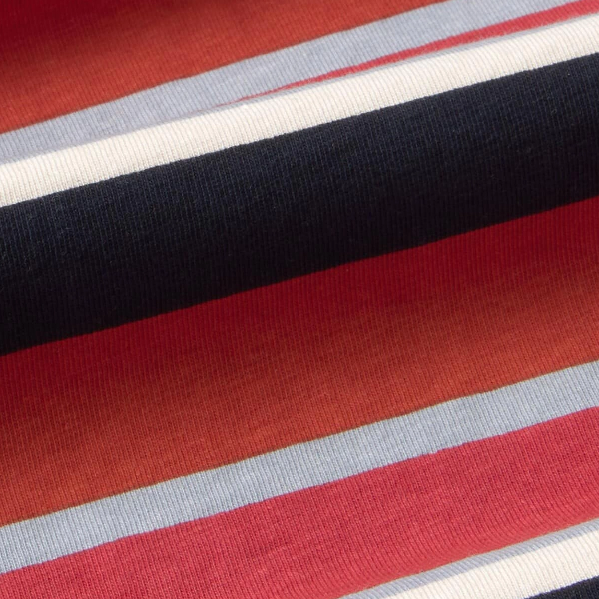 Lena Tee Rayures, couleur principale : rouge, vêtements, tricot côtelé, tissu tricoté