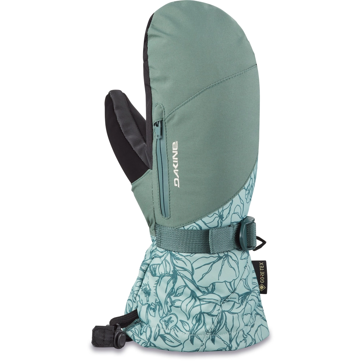 Gants d'hiver, gants pour le froid, GORE-TEX, manchette rembourrée, Zipp, gants d'hiver, mitaines, femme, GORE-TEX, motif floral