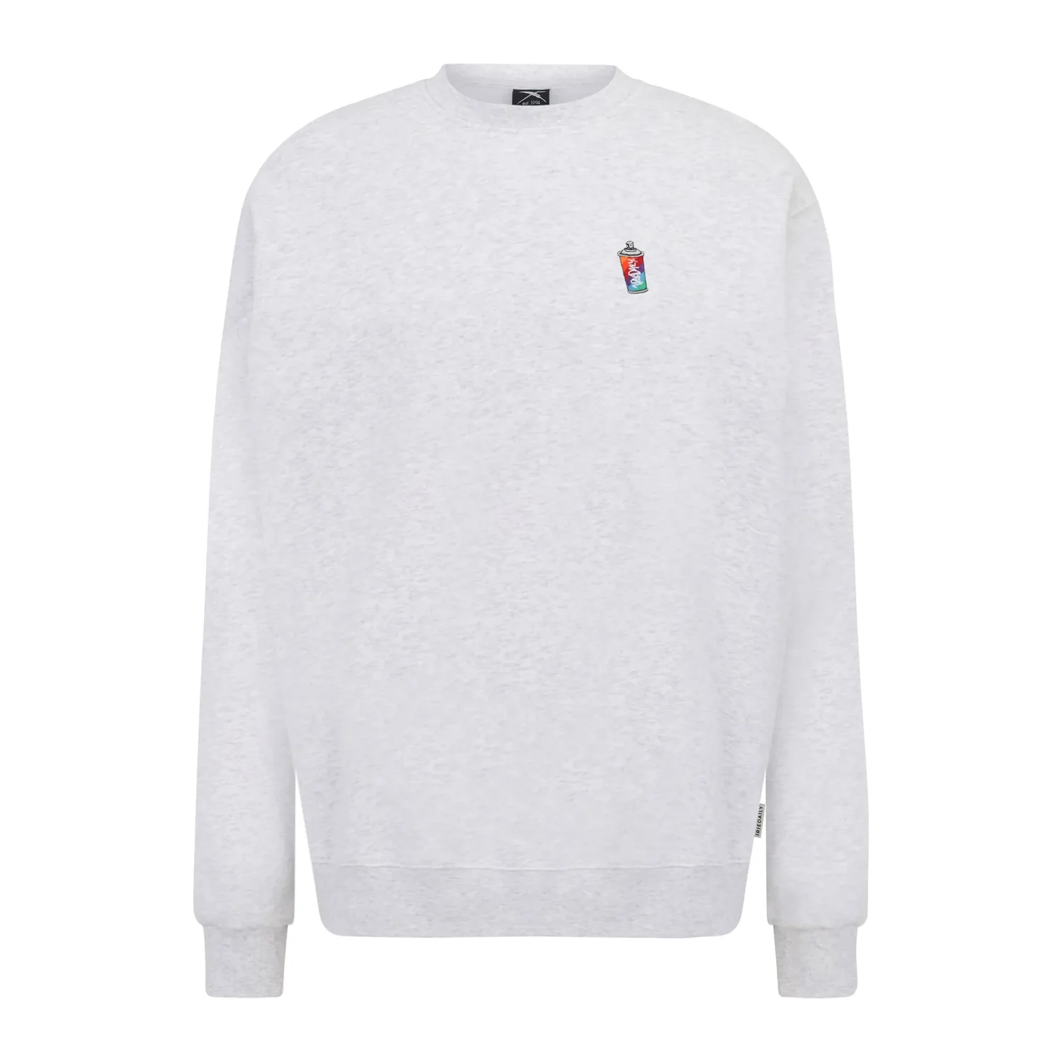 Sweatshirt, Langarm, Rundhalsausschnitt, Hellgrau, Brustaufdruck