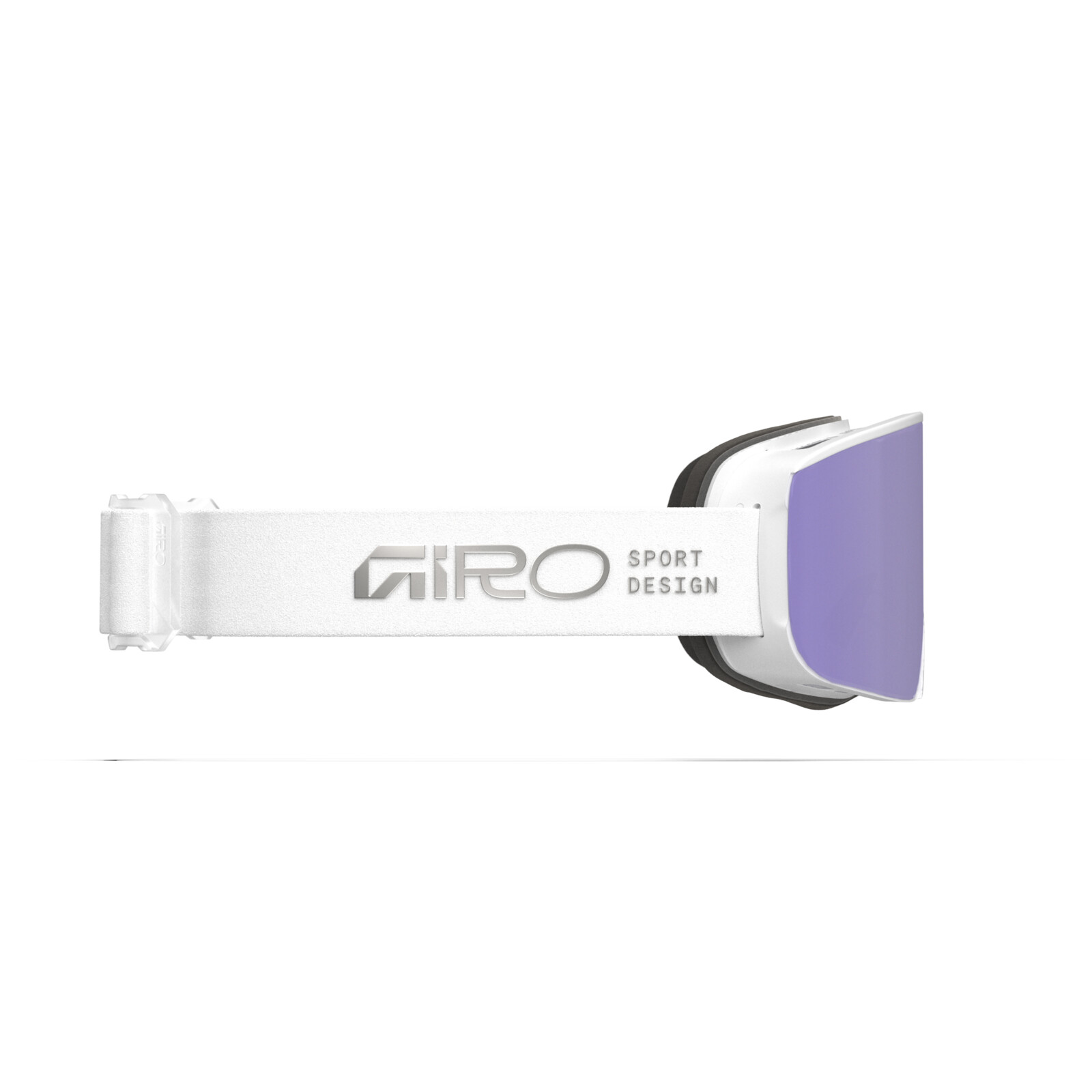 Lunettes de natation, lunettes, verres violets, design sportif, cordon blanc