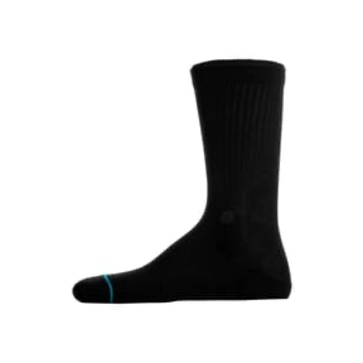 Socken, Kniesocke, Schwarz, Kompakt, Weißer Streifen