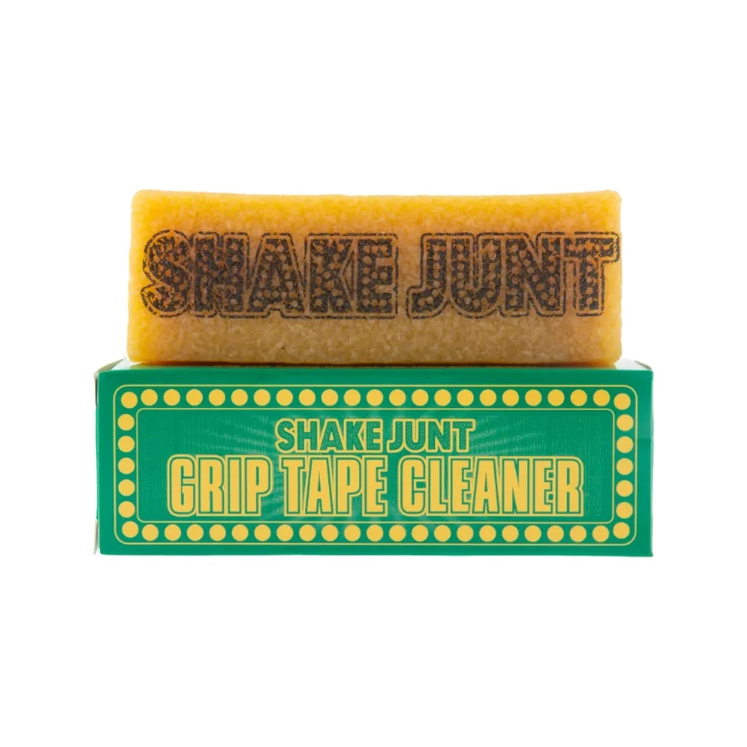 Nettoyant pour griptape, bloc de nettoyage, accessoires de skateboard, jaune-orange, dans un emballage en carton