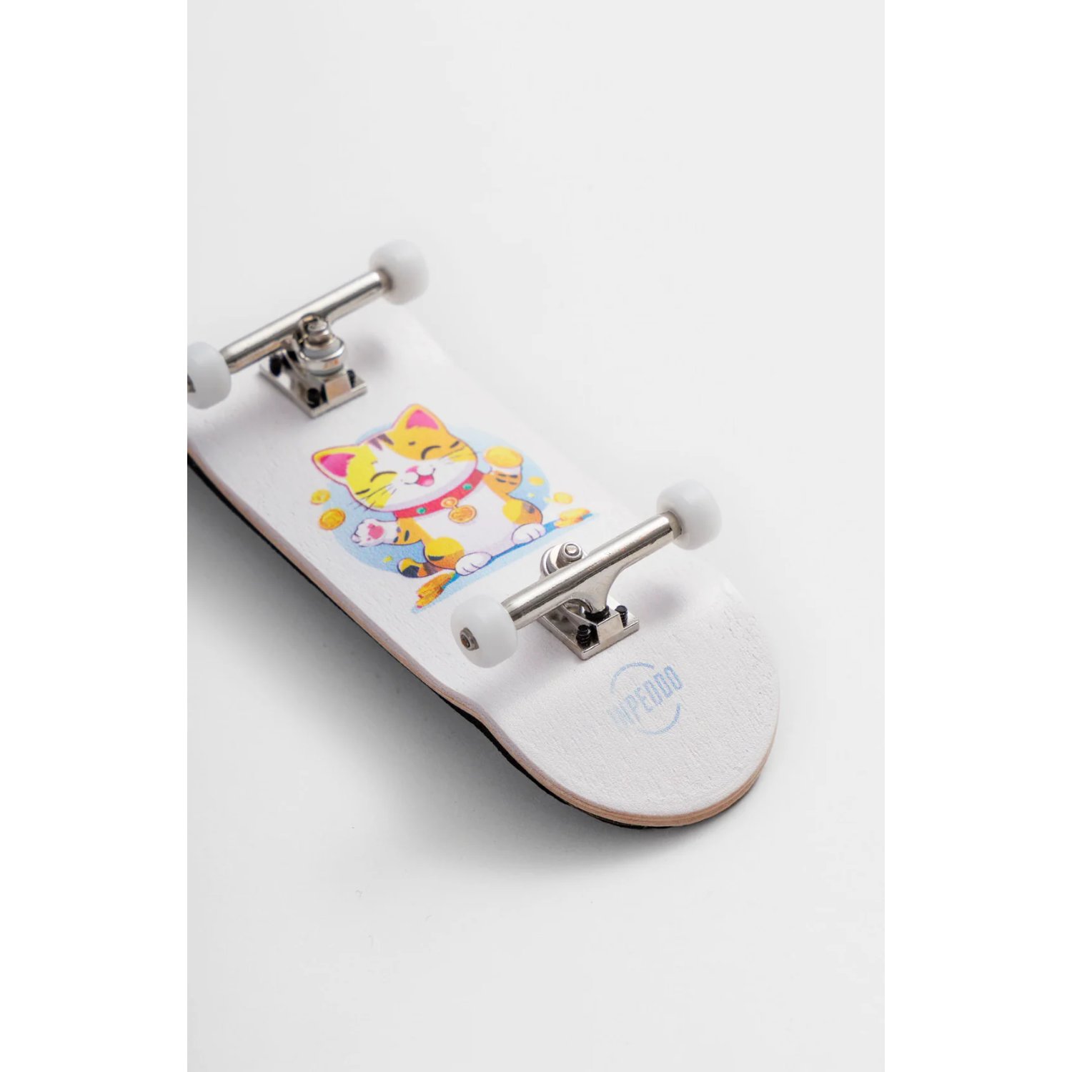 Spielzeug-Skateboard, Mini-Skateboard, Kinderboard, Weiß, Karikatur-Katze