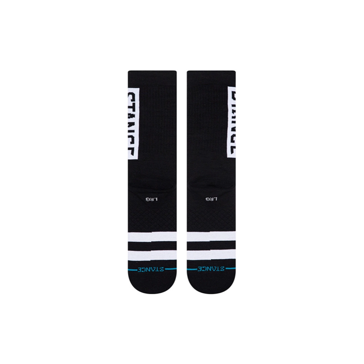 Og Chaussettes, mi-bas, rayées, noires, motif rayé