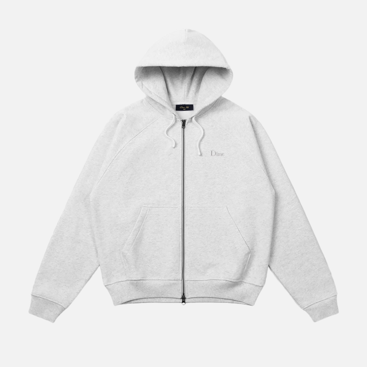 Sweat à capuche, fermeture éclair, gris, logo sur la poitrine, sweat à capuche, fermeture éclair, gris, capuche, poche