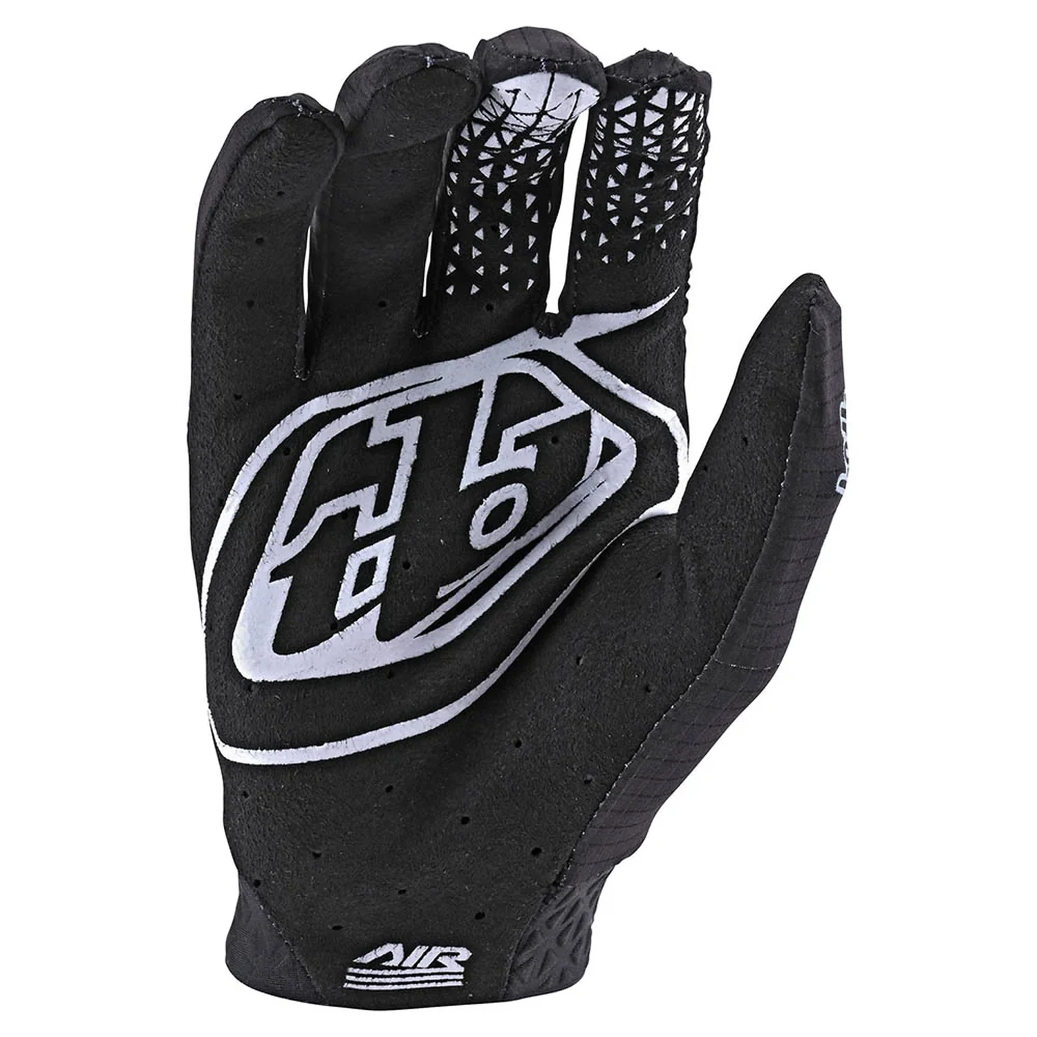 Gants de motocross, noir et blanc, motif antidérapant en silicone, matière perforée, gants à doigts