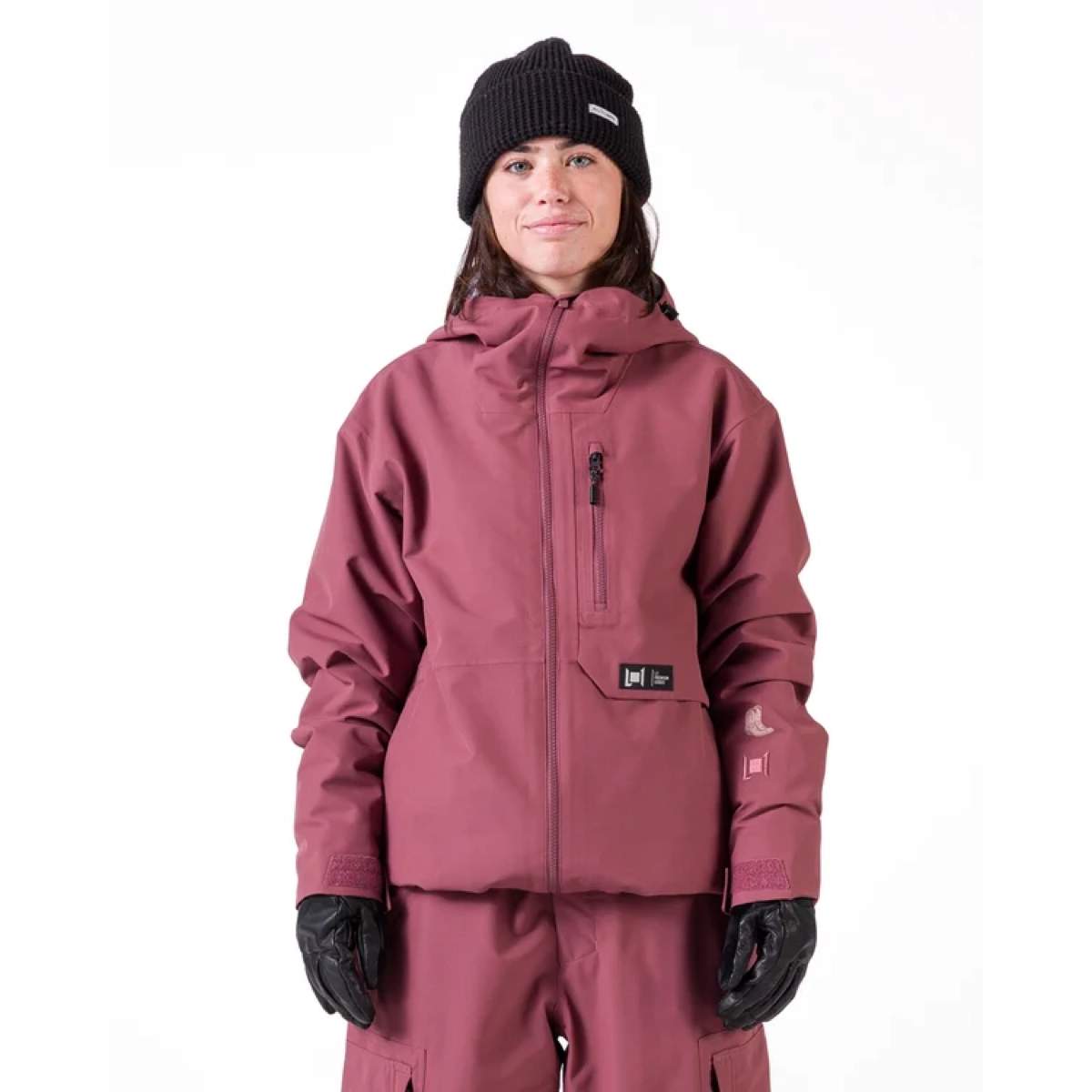 Fairfield Jacket Snowjacket, Pink, Hooded, Reißverschluss Tasche, Winterschicht, Winterjacke, Pink/Mauve, Kapuze, Reißverschluss, Handschuhe inklusive
