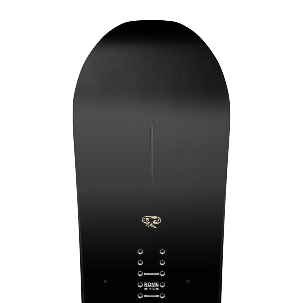 Hype Pro snowboard, snowboard haut de gamme, planche noire, trous, Rome Pro