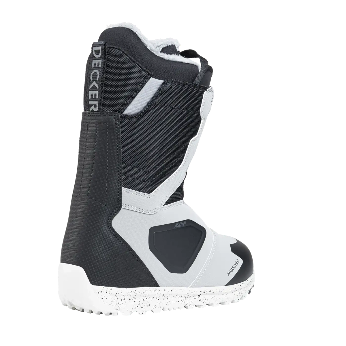 Snow-Schuh, Winterstiefel, Schwarz/Weiß, High-cut Schuh, Snow Boot, Snow boot, Winter boot, Schwarz/Weiß, Isoliert, Sockenfutter