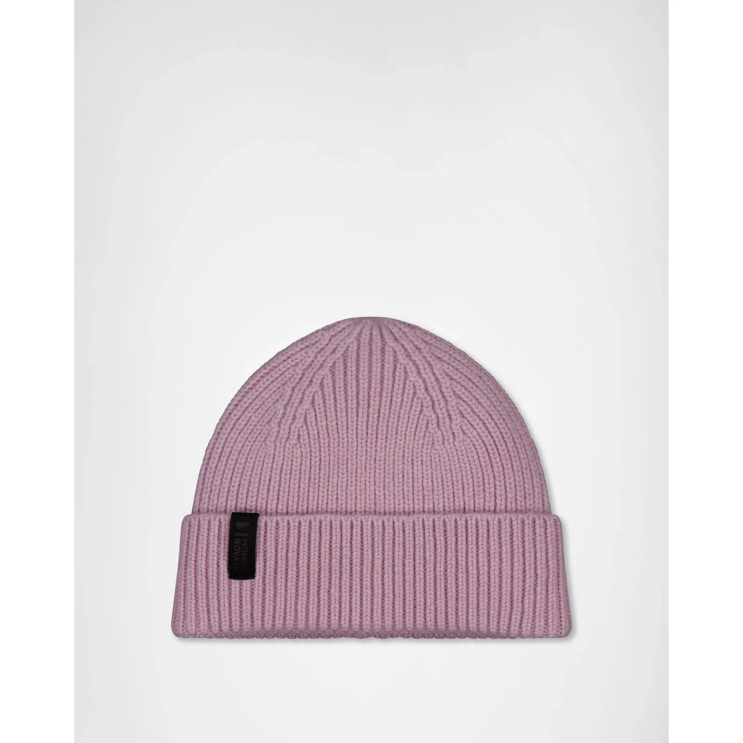 Fjord Merino Beanie Bonnet en tricot, rose, maille côtelée, bord-côte