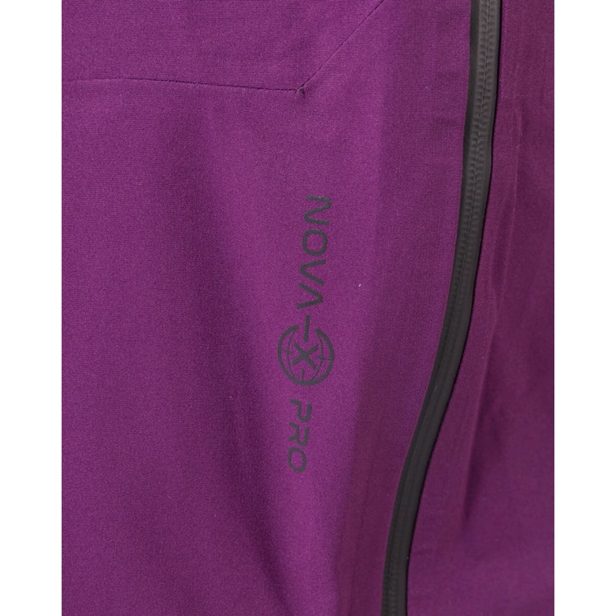 Veste de pluie, tissu laminé, fermeture éclair sur le devant, violet, logo imprimé, veste, fermeture éclair, violet, softshell, marque ?