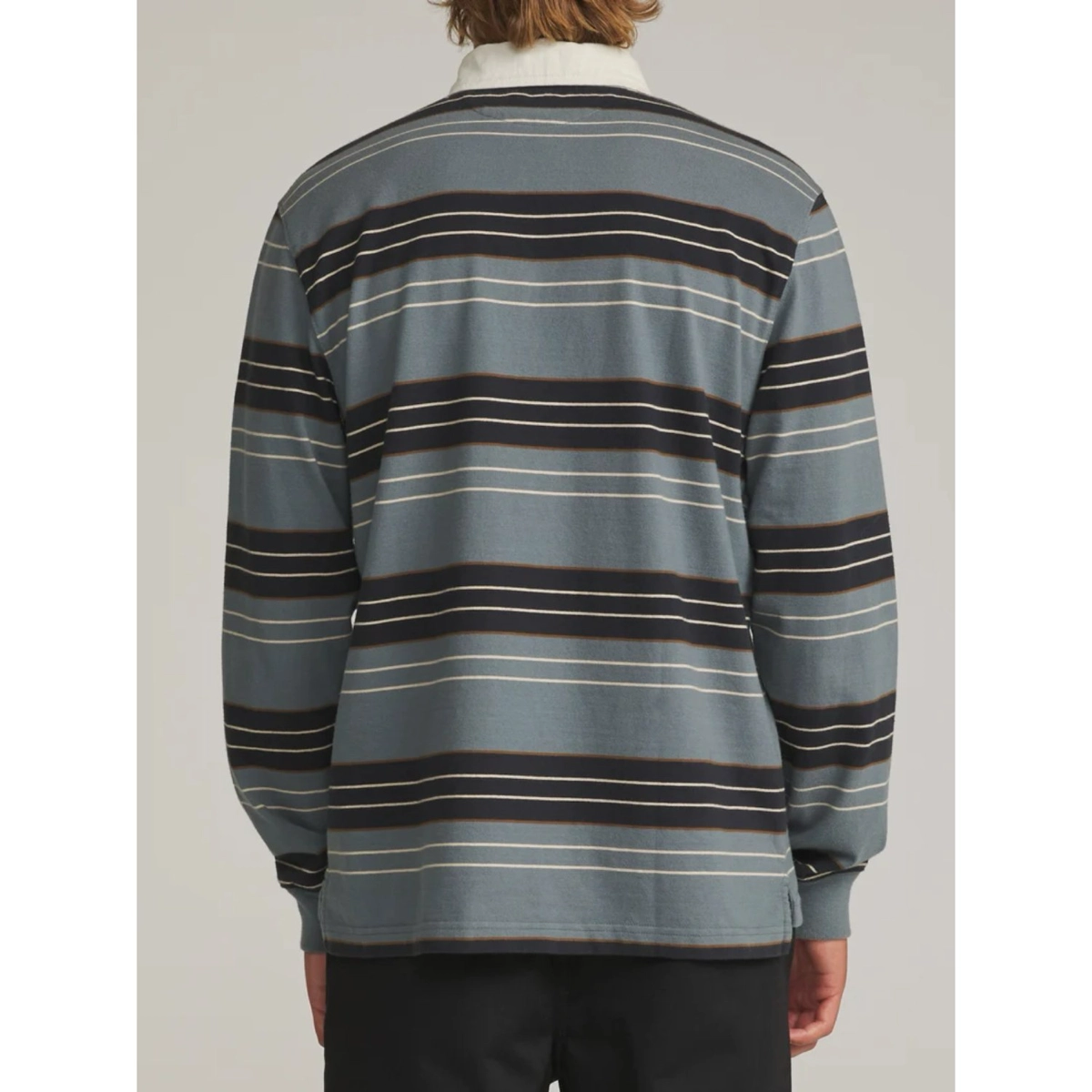 gestreiftes langarmhemden, blau-grau, horizontale streifen, kollarshirt, strukturiertes must-have