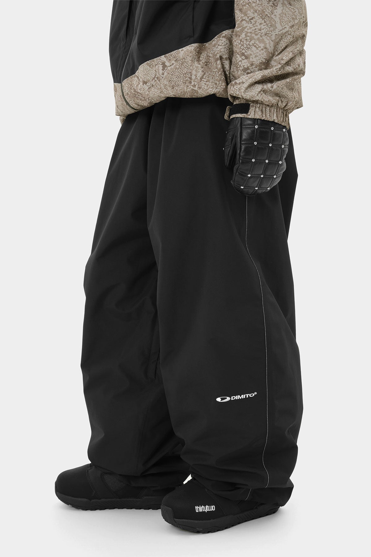 Dimito Banded Wide Pants Black, vue 5