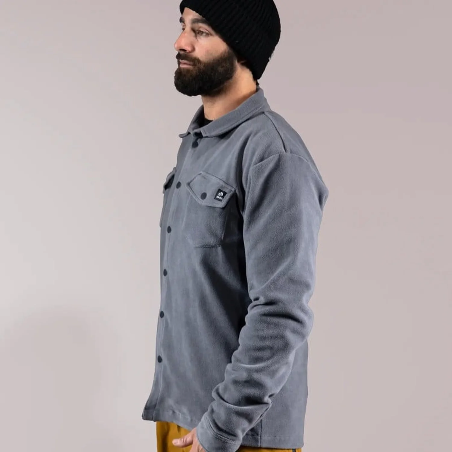 December Rec Flc Shirt Jones December Rec Flc Shirt Stone Gray, vue 2