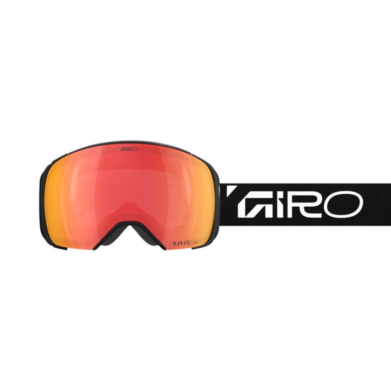 Skibrille, Goggles, Orange, Roter Linsenspiegel, Gummi-Band