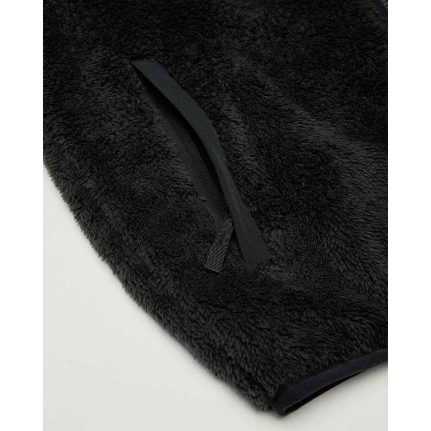 Polaire, sweat à capuche, noir, fermeture éclair, poche latérale