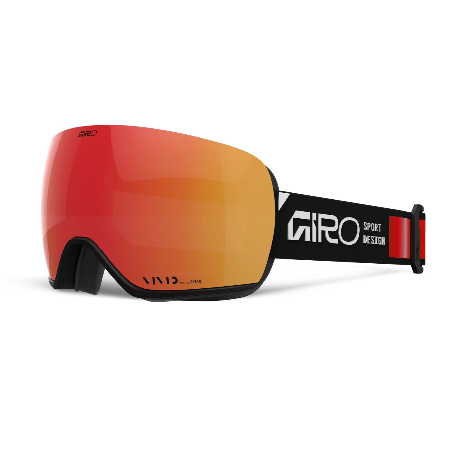 Article II Vivid Goggle Lunettes de ski, verres miroités, verres rouge-orange, sangle noire, design sans monture