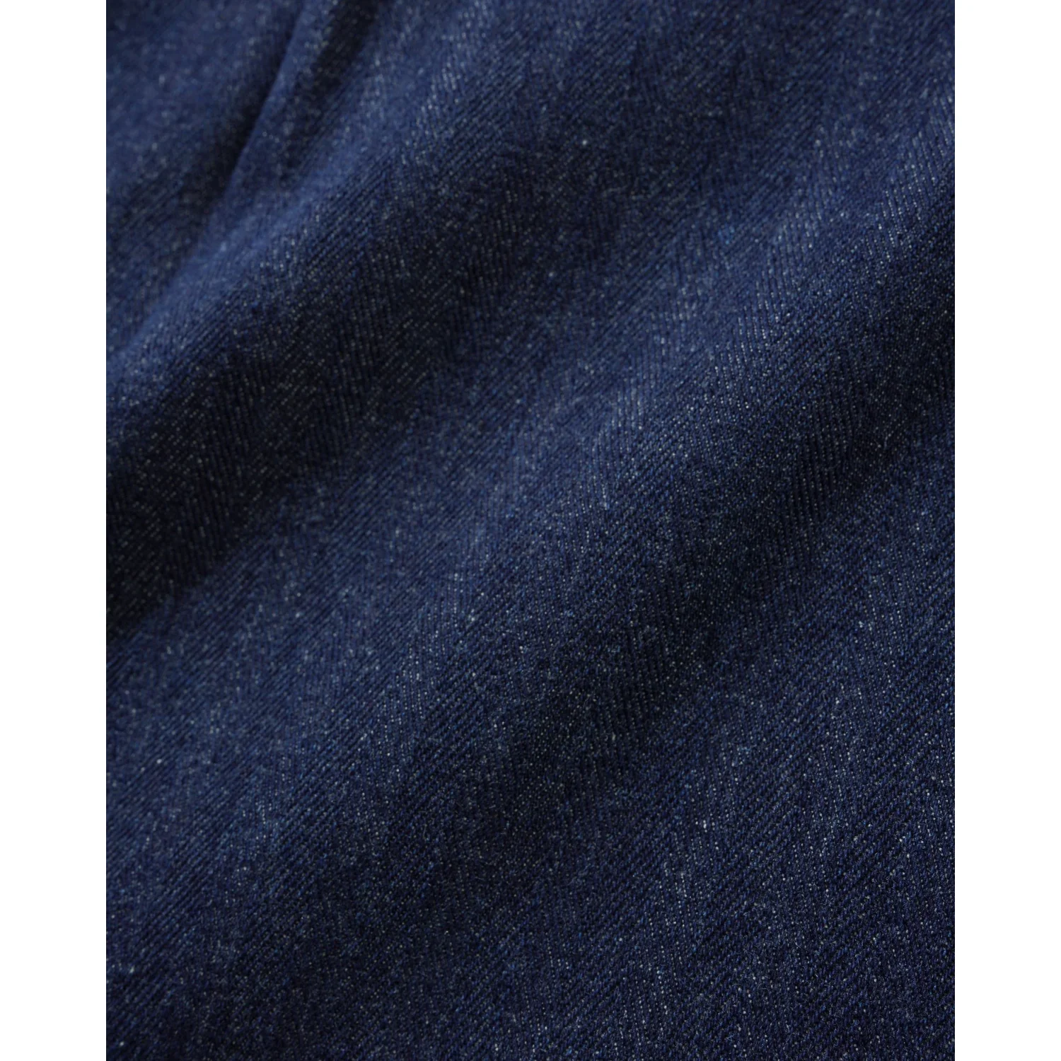 Pleated Trousers Jeansstoff, Dunkelblau, Köperbindung