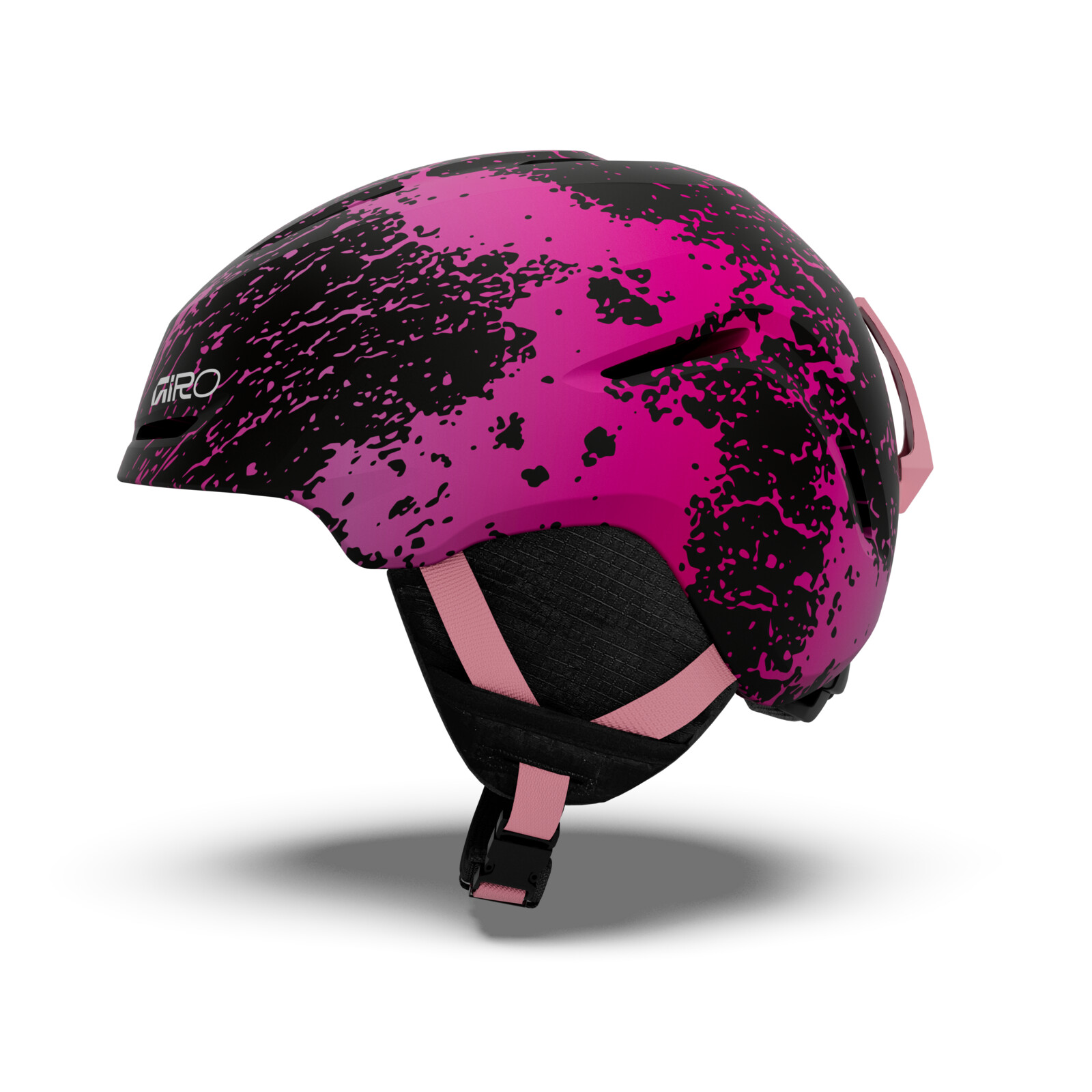 Spur Casque, noir et rose éclaboussé, casque de cyclisme, casque de vélo, fermeture à vis