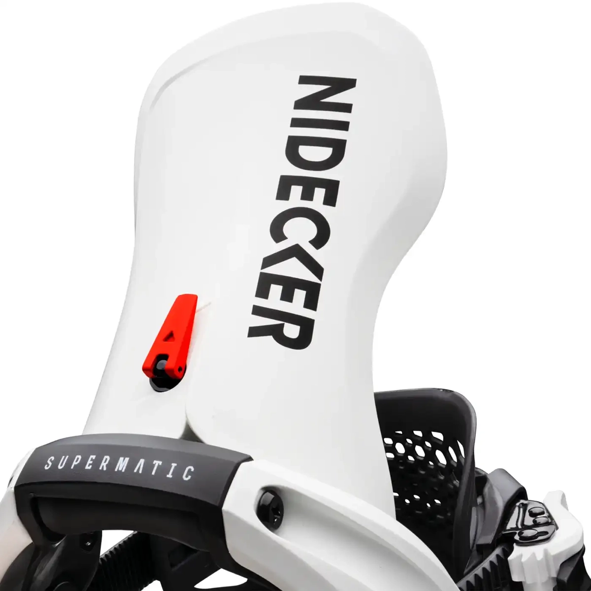 Lt Supermatic® Fixation de ski/snowboard, fixation de botte, levier de sécurité rouge, design blanc et noir, Supermatic, snowboard, fixations, blanc, clip rouge, Supermatic