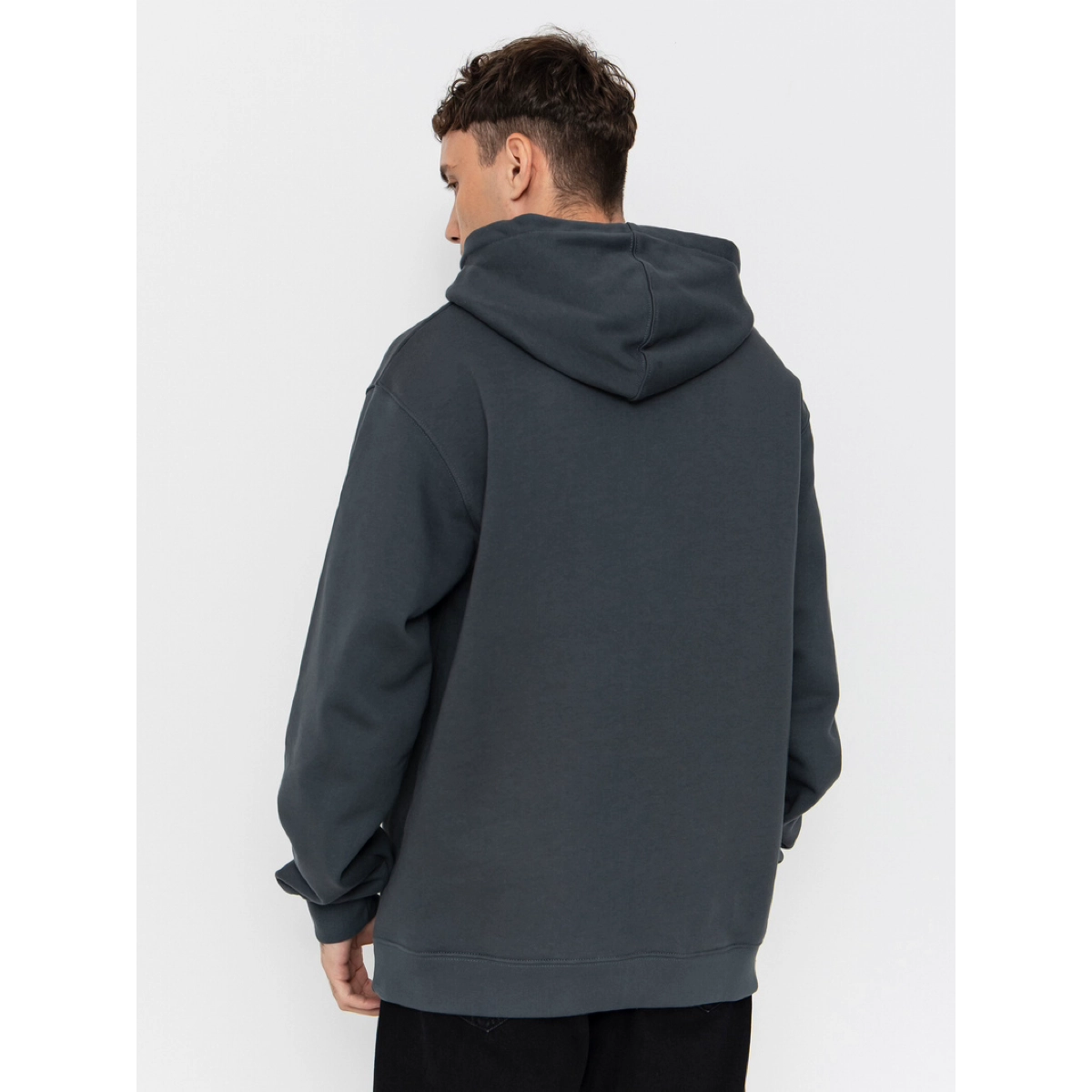 Cookieman Hoodie Sweat à capuche, vue de dos, gris foncé, couleur unie