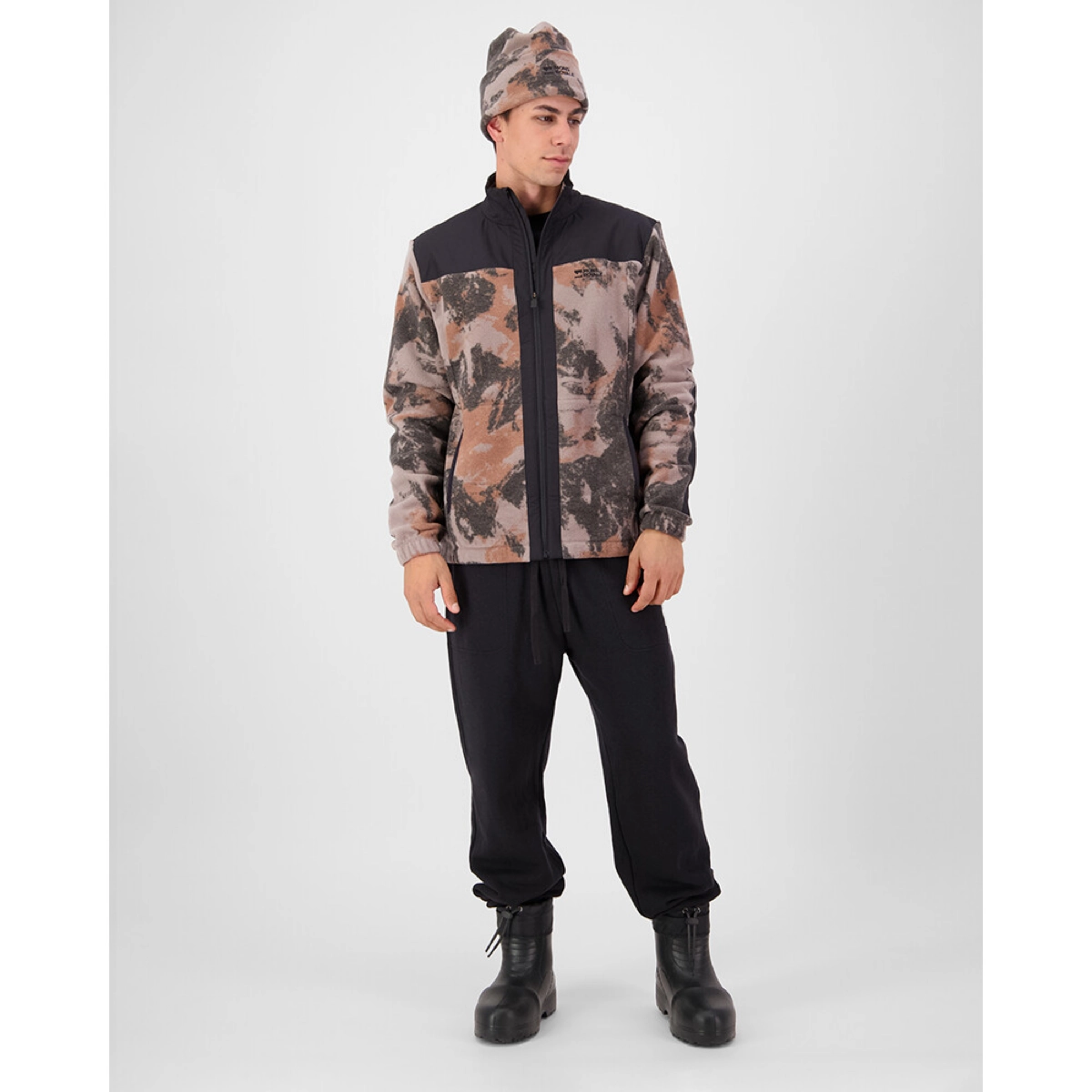 Pileup Wool Fleece Jacket jacke, Camouflage, Kapuze, Reißverschluss, Hose
