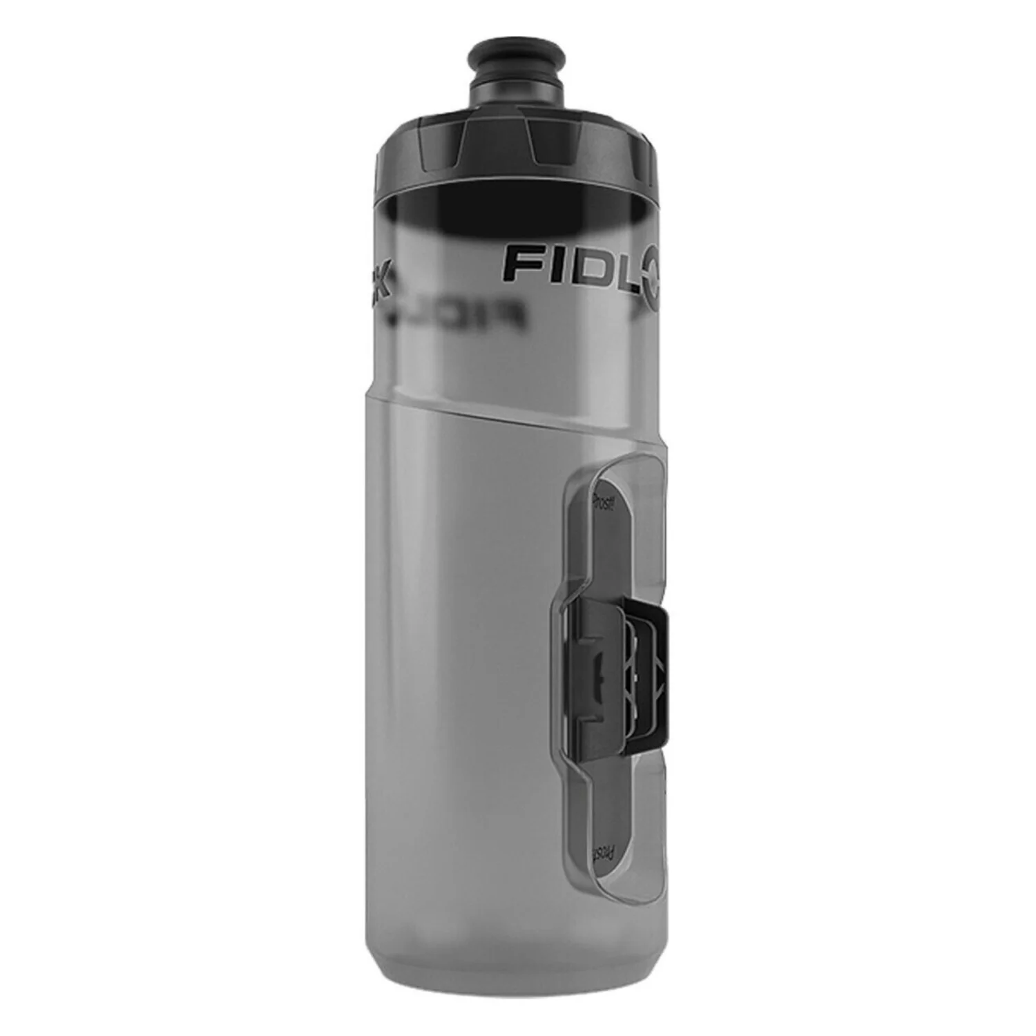 Ersatztrinkflasche 600ml Fahrrad Trinkflasche, Rauchgrau, Transparenter Kunststoff, Trinkventil, Flaschenhalter