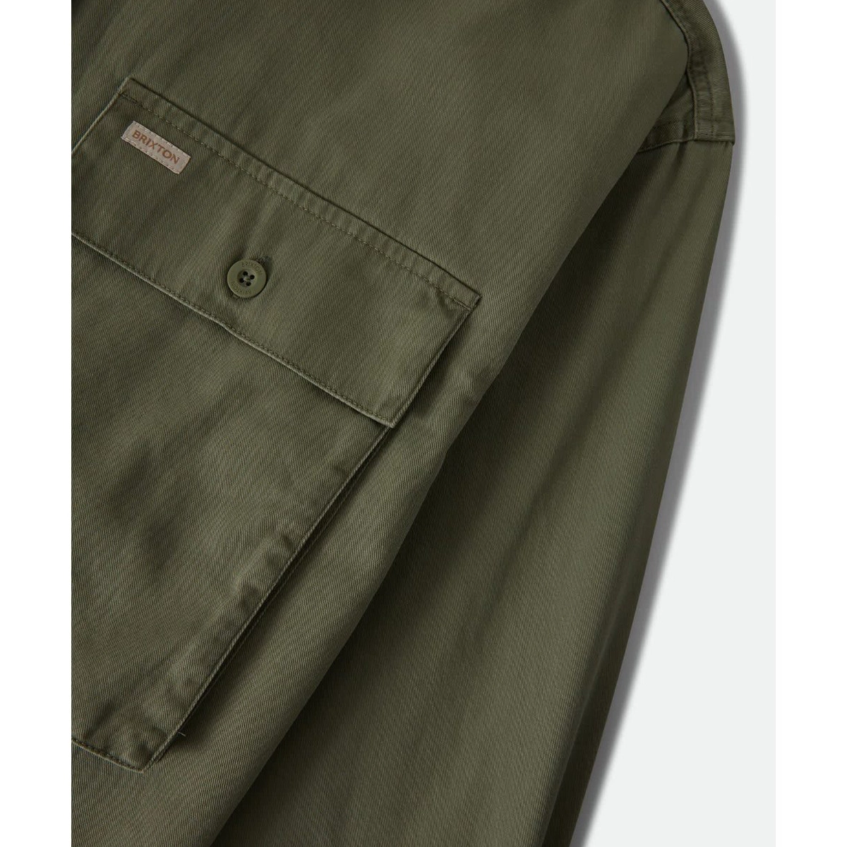 Cargoshirt, Olivgrün, Tasche, Knopf, Nähführung