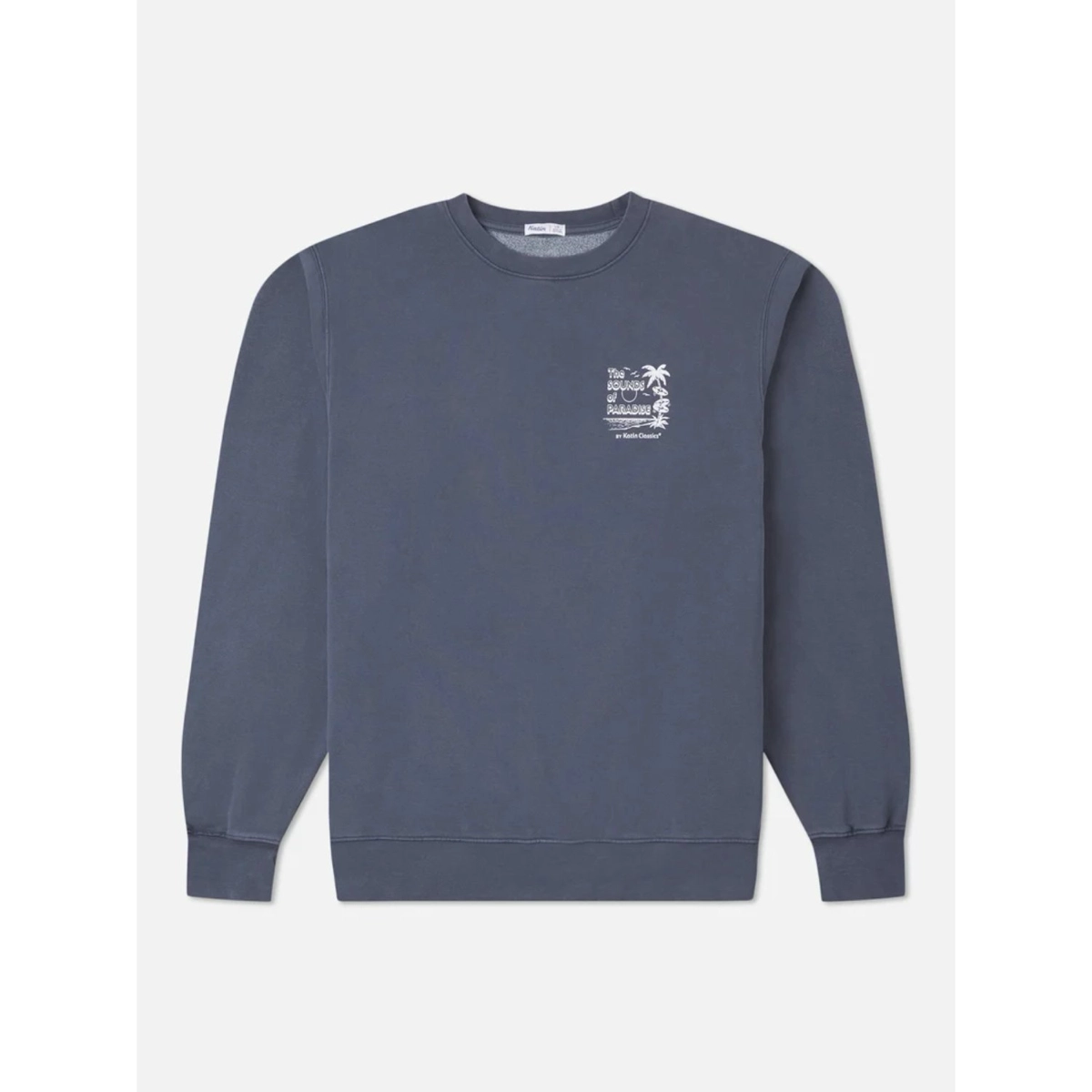 Col rond, pull, manches longues, uni, imprimé discret