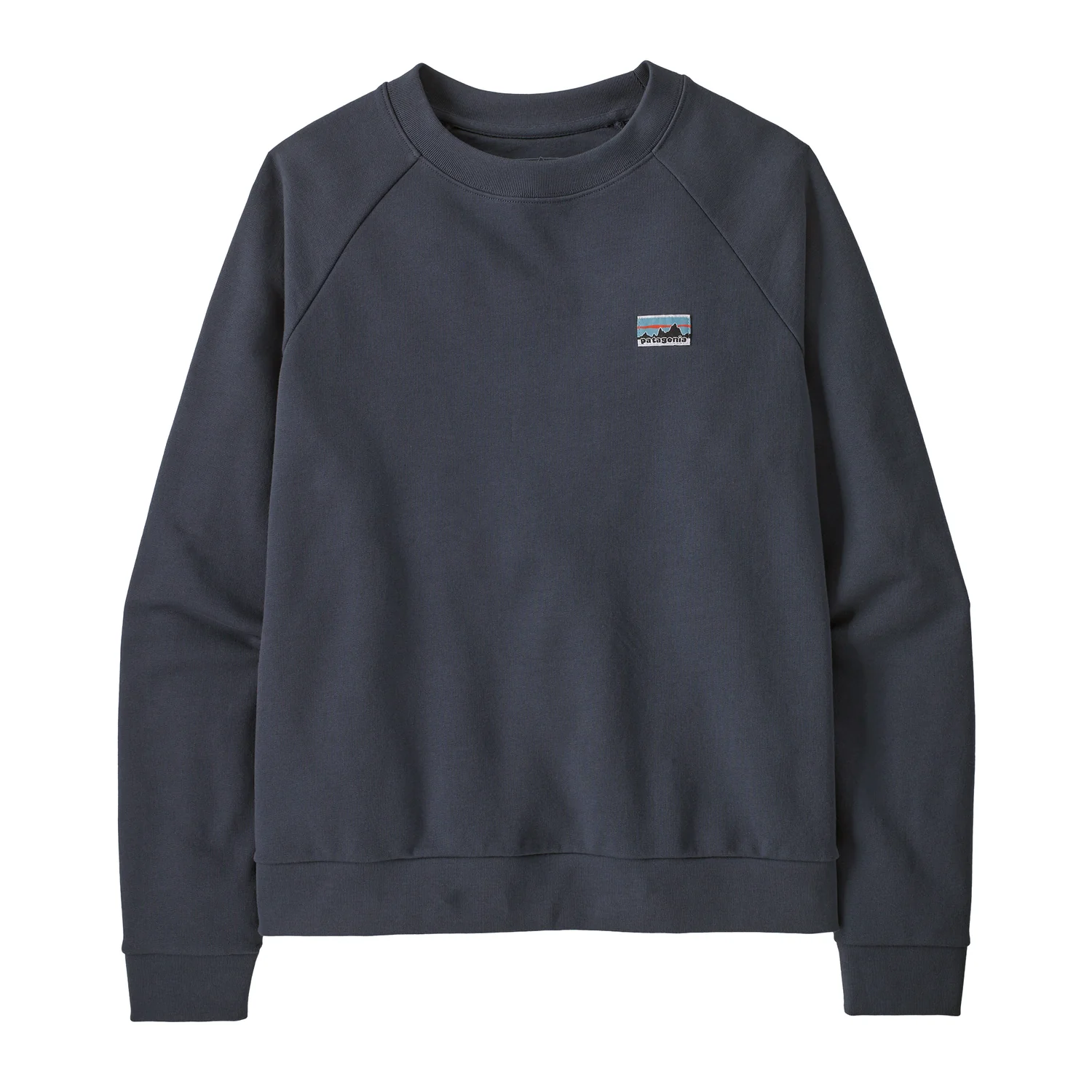 Sweat-shirt, col rond, anthracite, manches longues, logo sur la poitrine