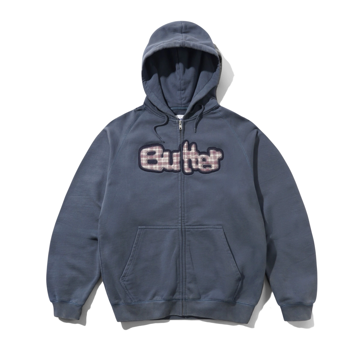 Hoodie, Reißverschluss-Hoodie, Tartan-Patch, Kapuzenpullover, Vintage-Logo, Hoodie, Zip hoodie, Drawstring hood, Front pocket, Logo patch