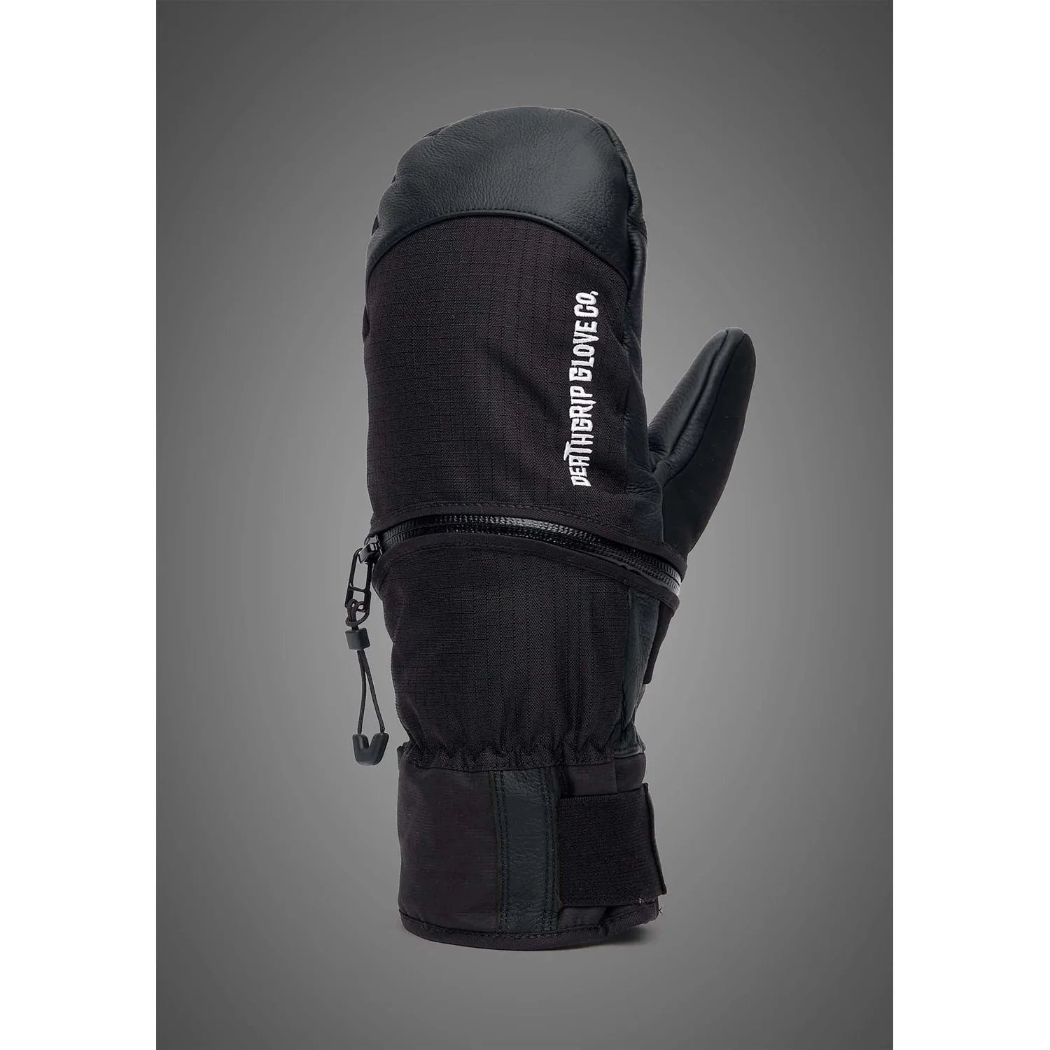 Bonnet d'hiver, bonnet, gants pour la neige, mitaines thermiques, gants d'alpinisme, mitaines, gants d'hiver, gants, imperméables, poche zippée, gants de ski, moufles, noir, fermeture éclair, manchette allongée
