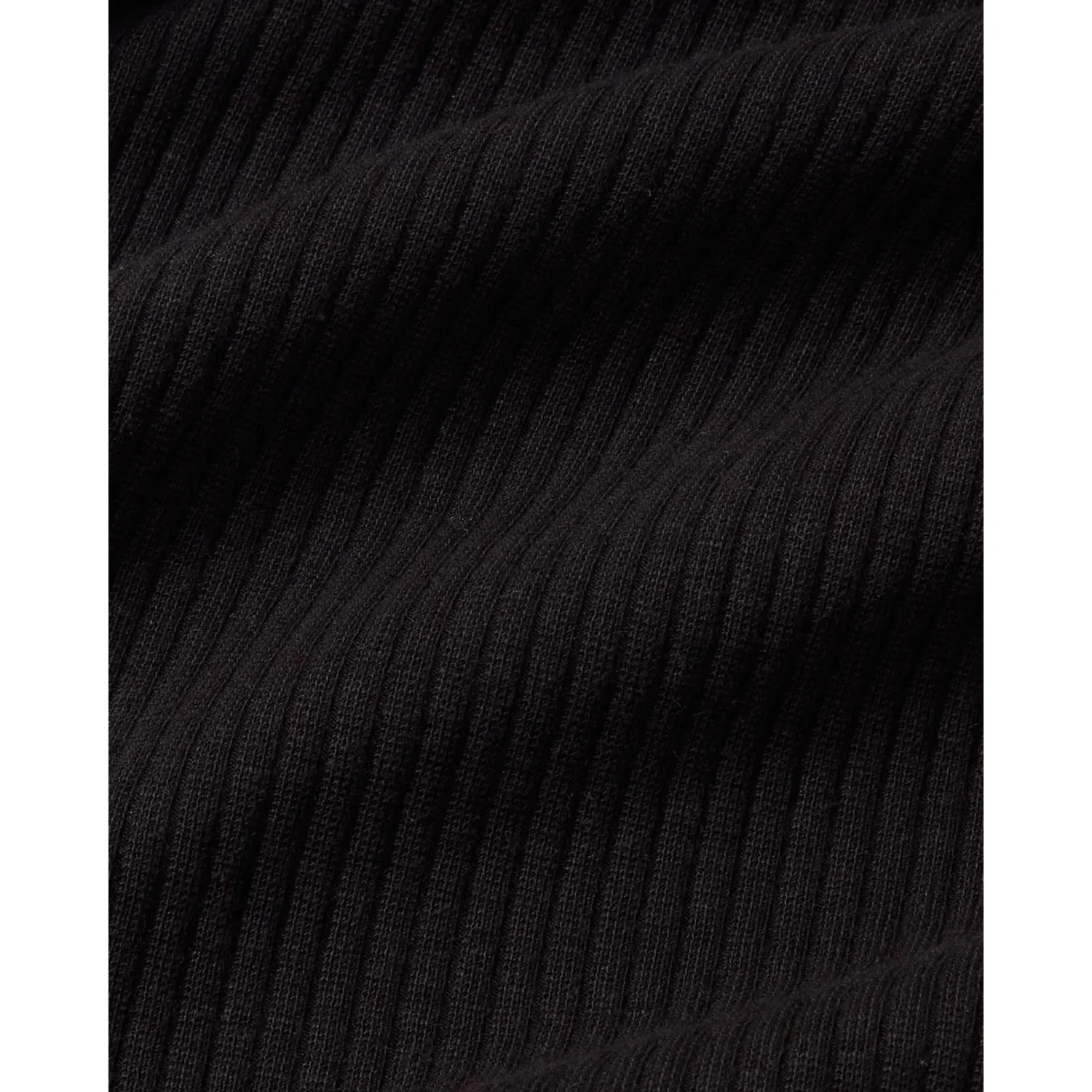 Aine Top Hemp Schwarzer Stoff, Rippstrick, Strickmaterial